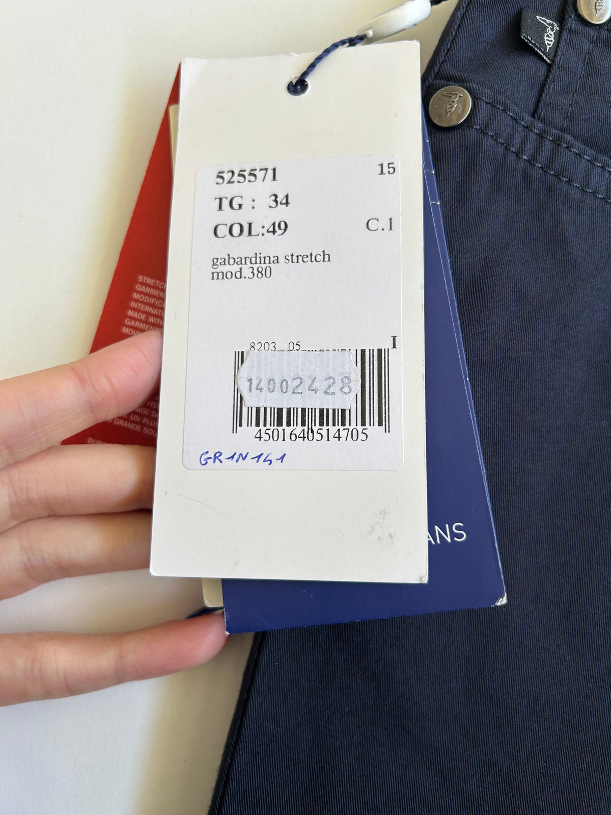 Trussardi Jeans blu scuro — vista laterale — IlBotteghino