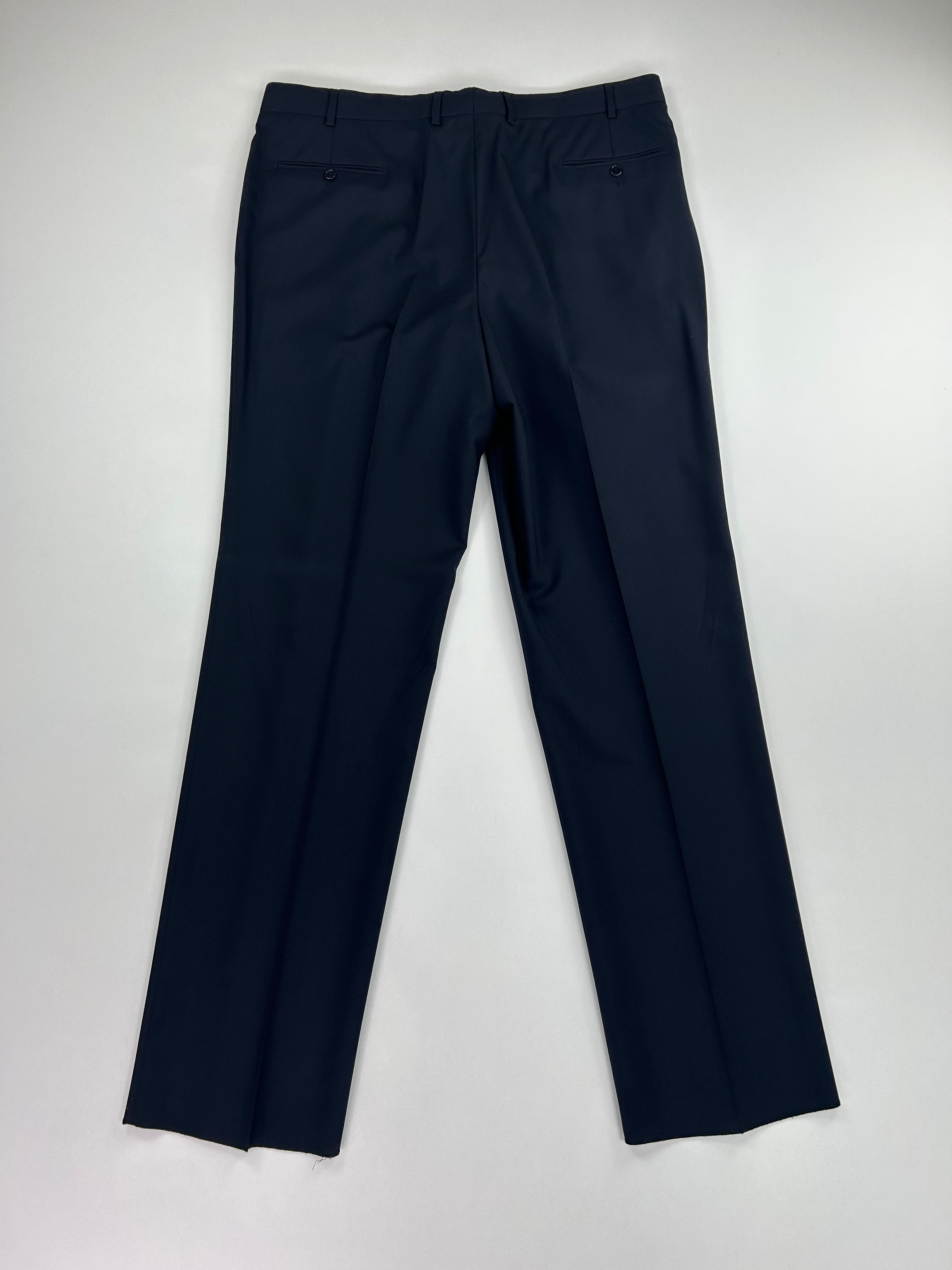 Berry pantalone nero — lana merinos — IlBotteghino