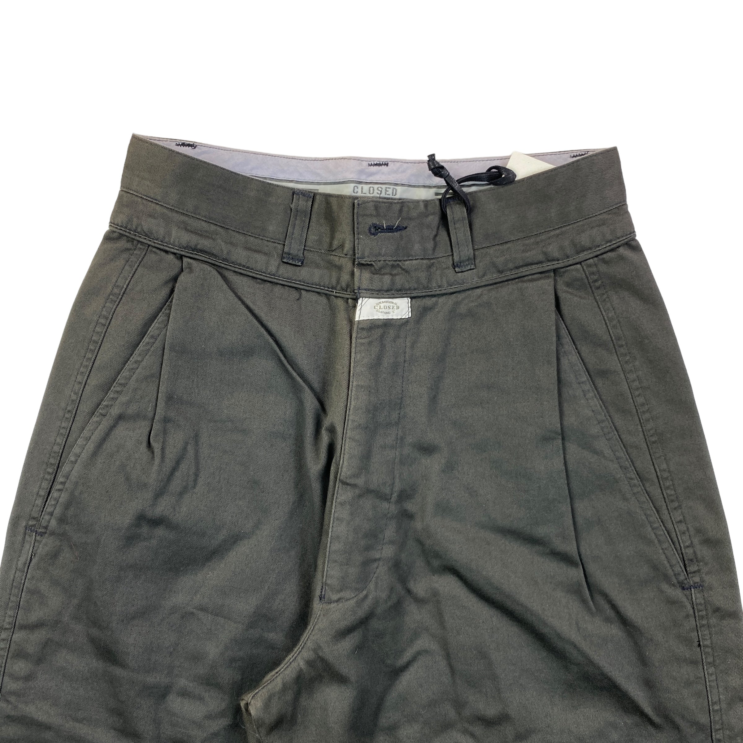 Closed pantalone Basic verde scuro — vita alta d'archivio — IlBotteghino