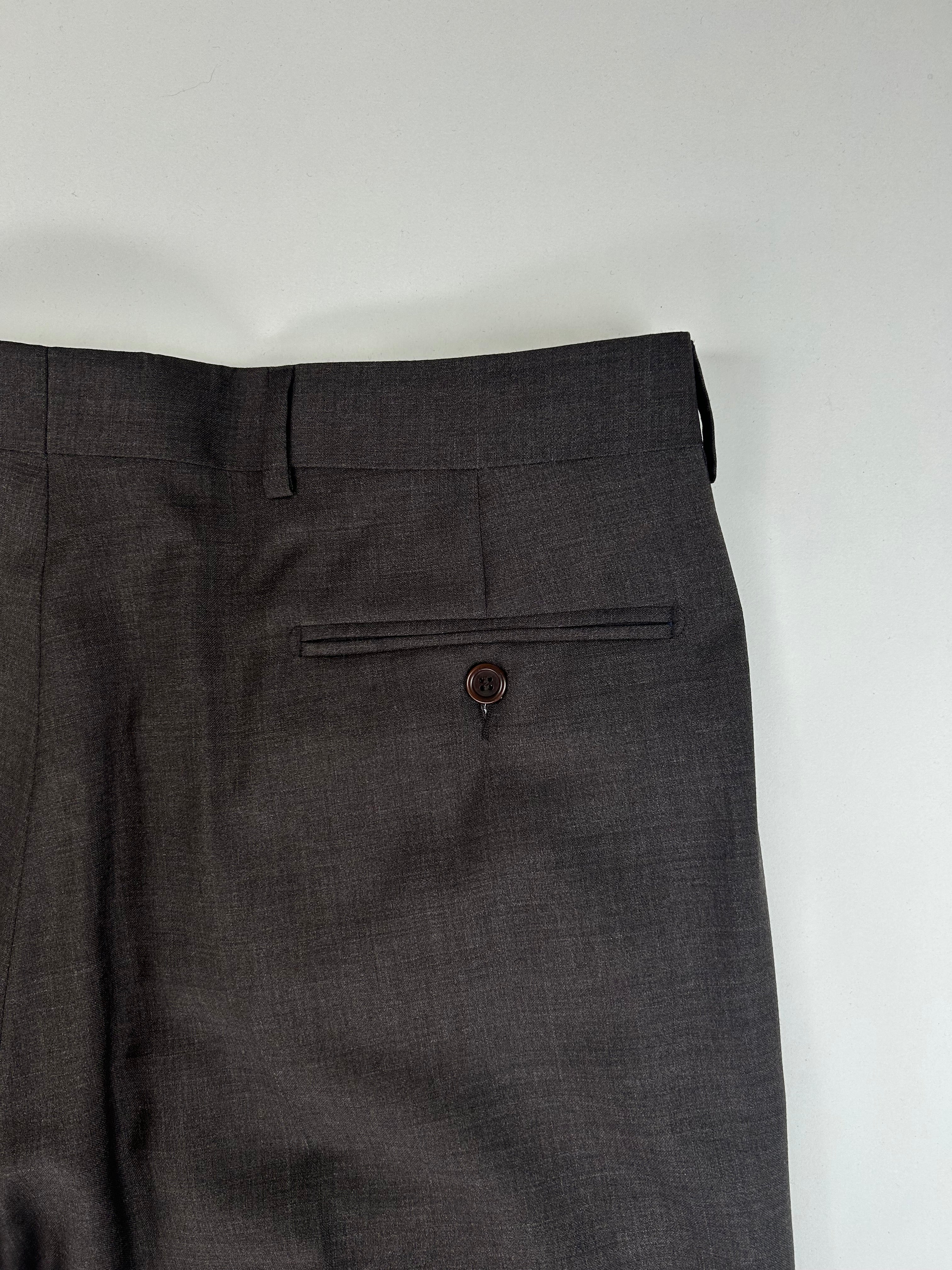 Fobos pantalone marrone scuro — dettaglio tessuto — IlBotteghino