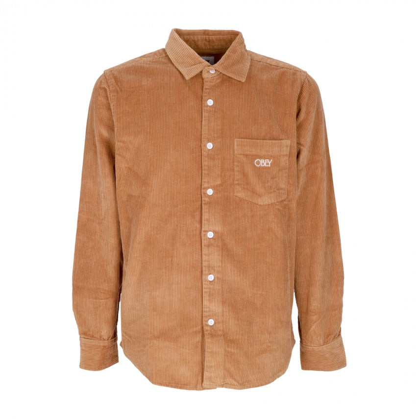 Camicia Obey Julian Woven velluto, taglia M — IlBotteghino