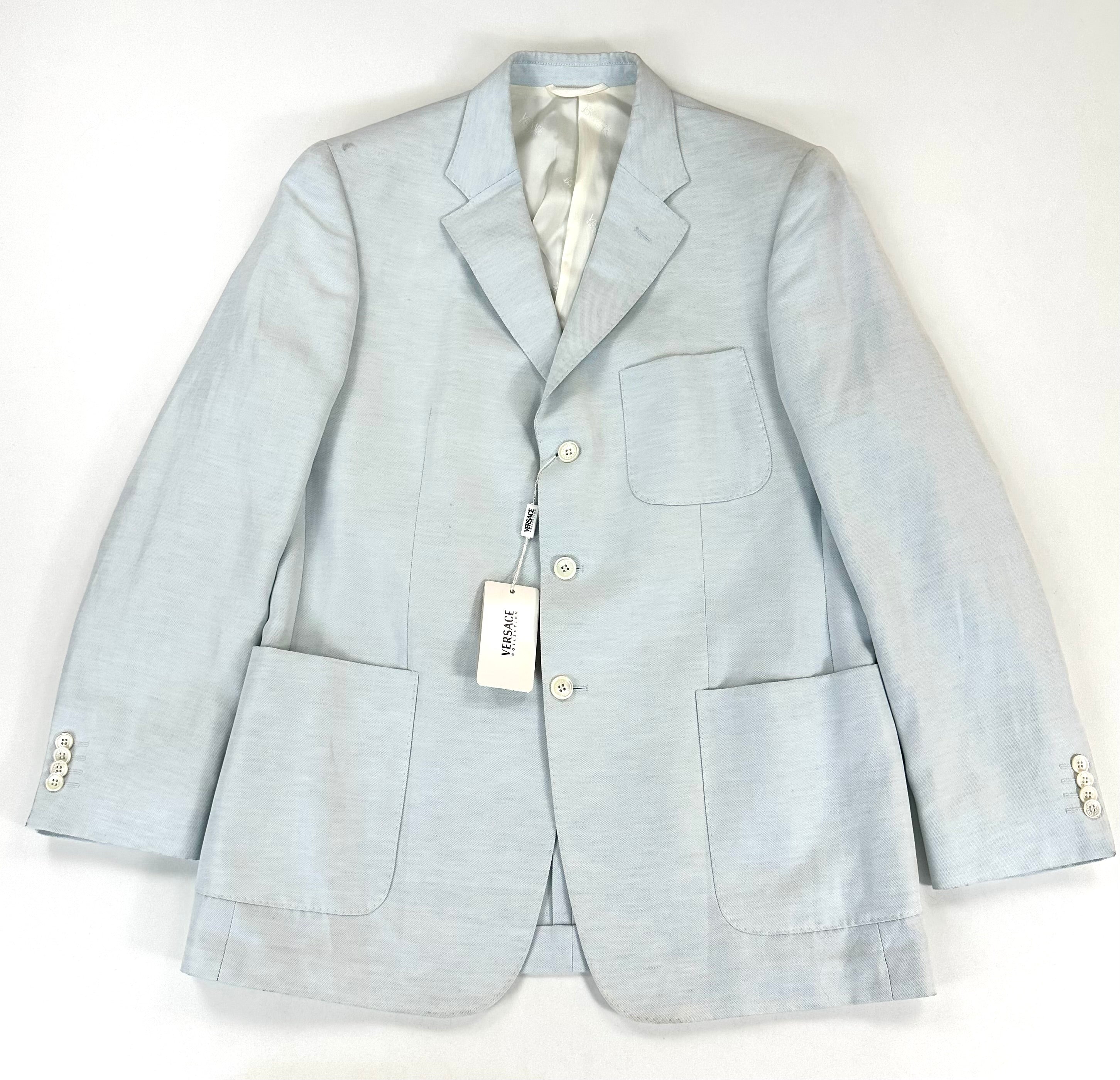 Completo Versace Collection azzurro taglia 54 - vista posteriore