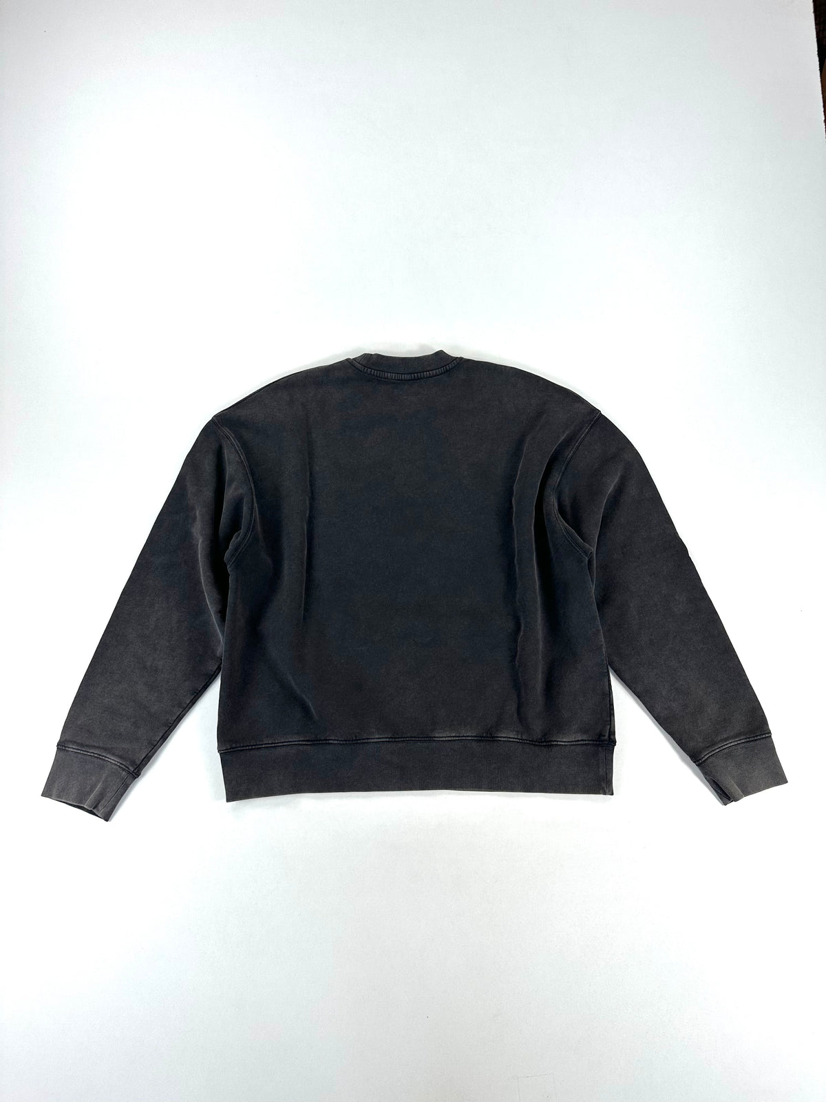 Felpa Amish Caos girocollo nera pigment stone