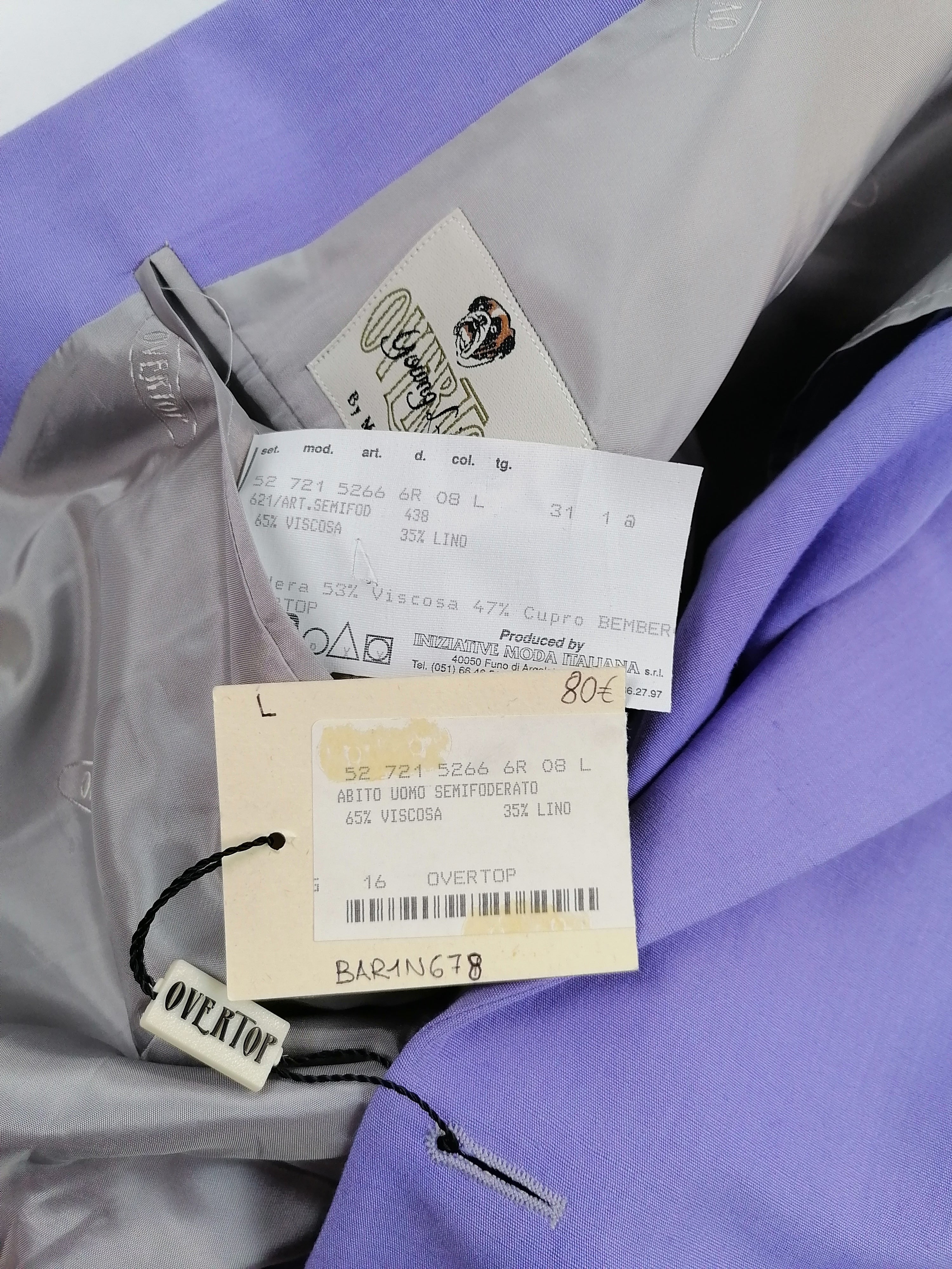 Overtop completo viola — pezzo unico d'archivio — IlBotteghino