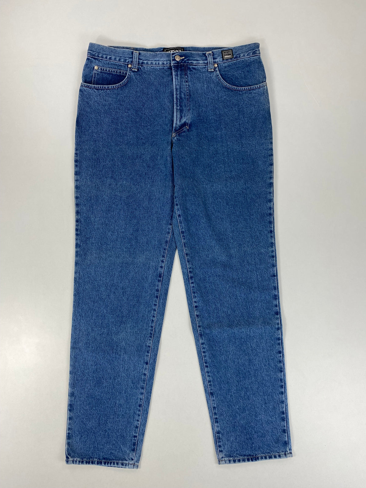 Versace Jeans Couture Jeans Vita Media Blu in Cotone Gamba Affusolata – foto 1 di 14