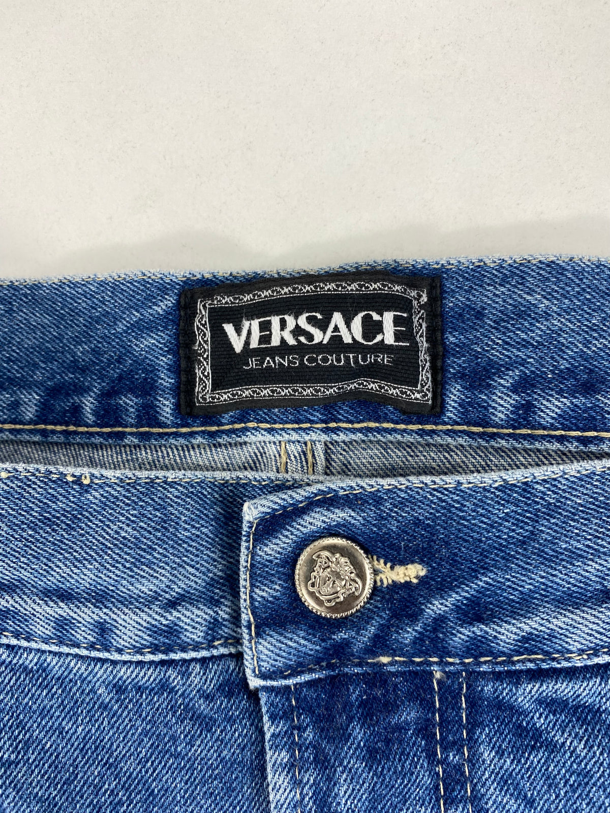 Versace Jeans Couture Jeans Vita Media Blu in Cotone Gamba Affusolata – foto 5 di 14