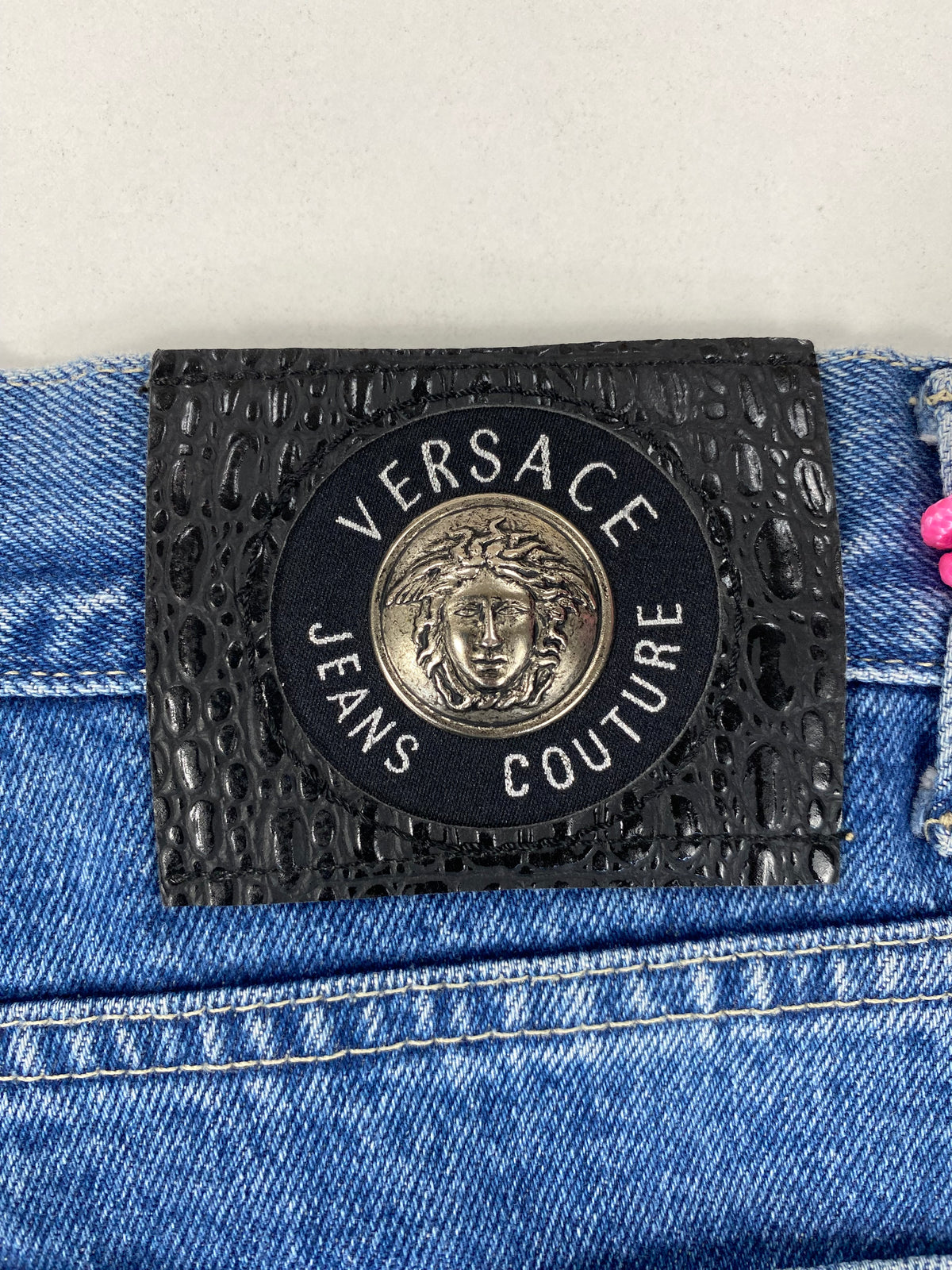 Versace Jeans Couture Jeans Vita Media Blu in Cotone Gamba Affusolata – foto 9 di 14