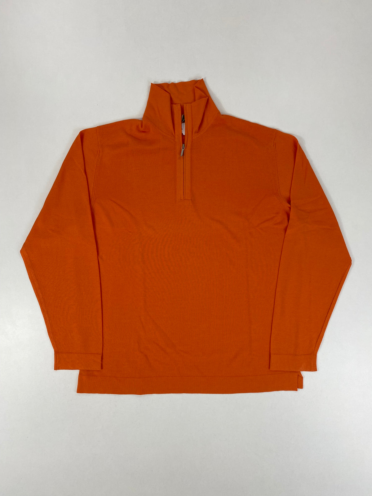 Dalmine Essential Maglione Mezza Zip Arancione in Cotone Collo Alto – foto 1 di 7