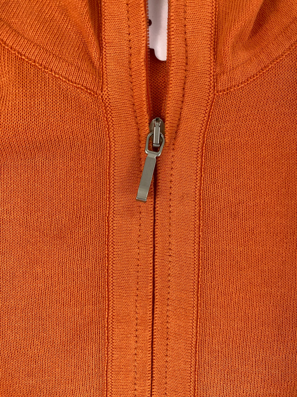 Dalmine Essential Maglione Mezza Zip Arancione in Cotone Collo Alto – foto 4 di 7