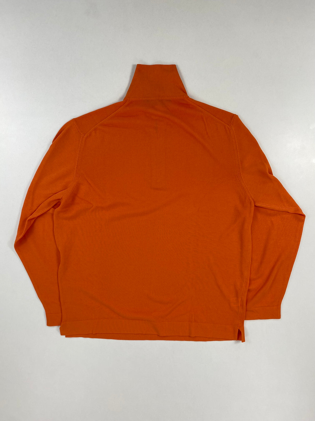 Dalmine Essential Maglione Mezza Zip Arancione in Cotone Collo Alto – foto 2 di 7