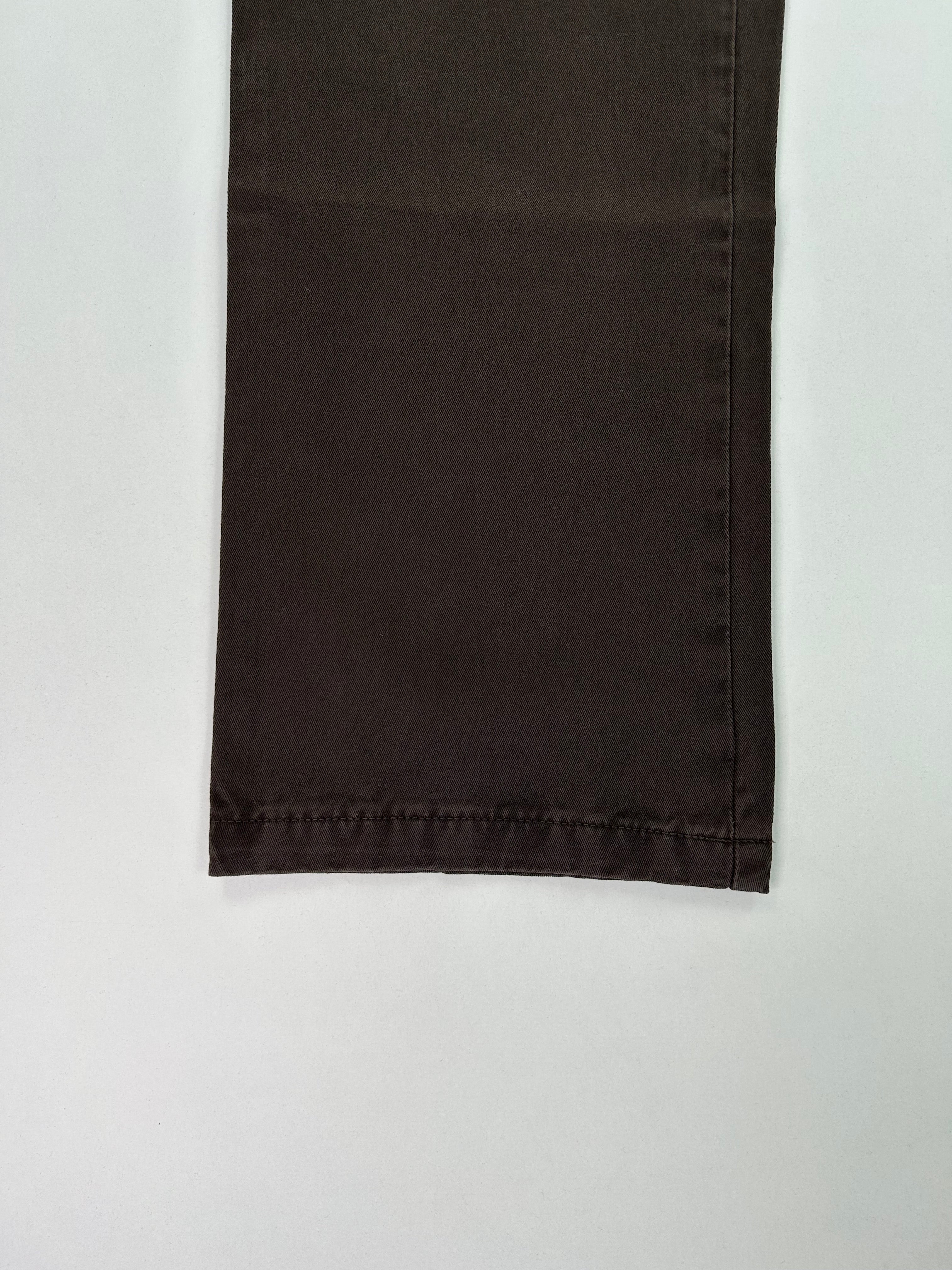 Federico Osti jeans marrone — vista laterale — IlBotteghino