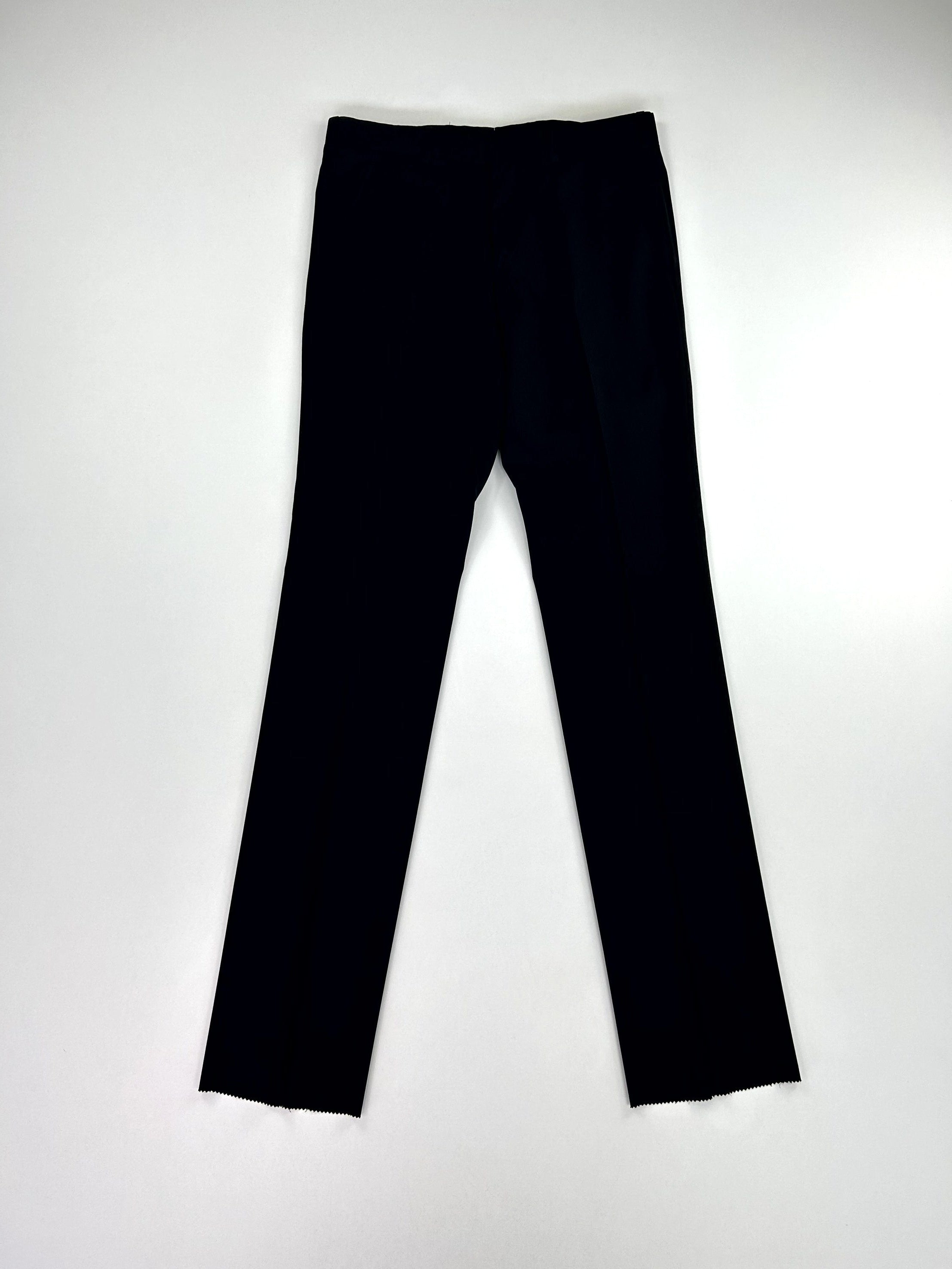 Facis Pantalone Sartoriale Uomo Nero 100% Lana Taglia 48 Made in Italy