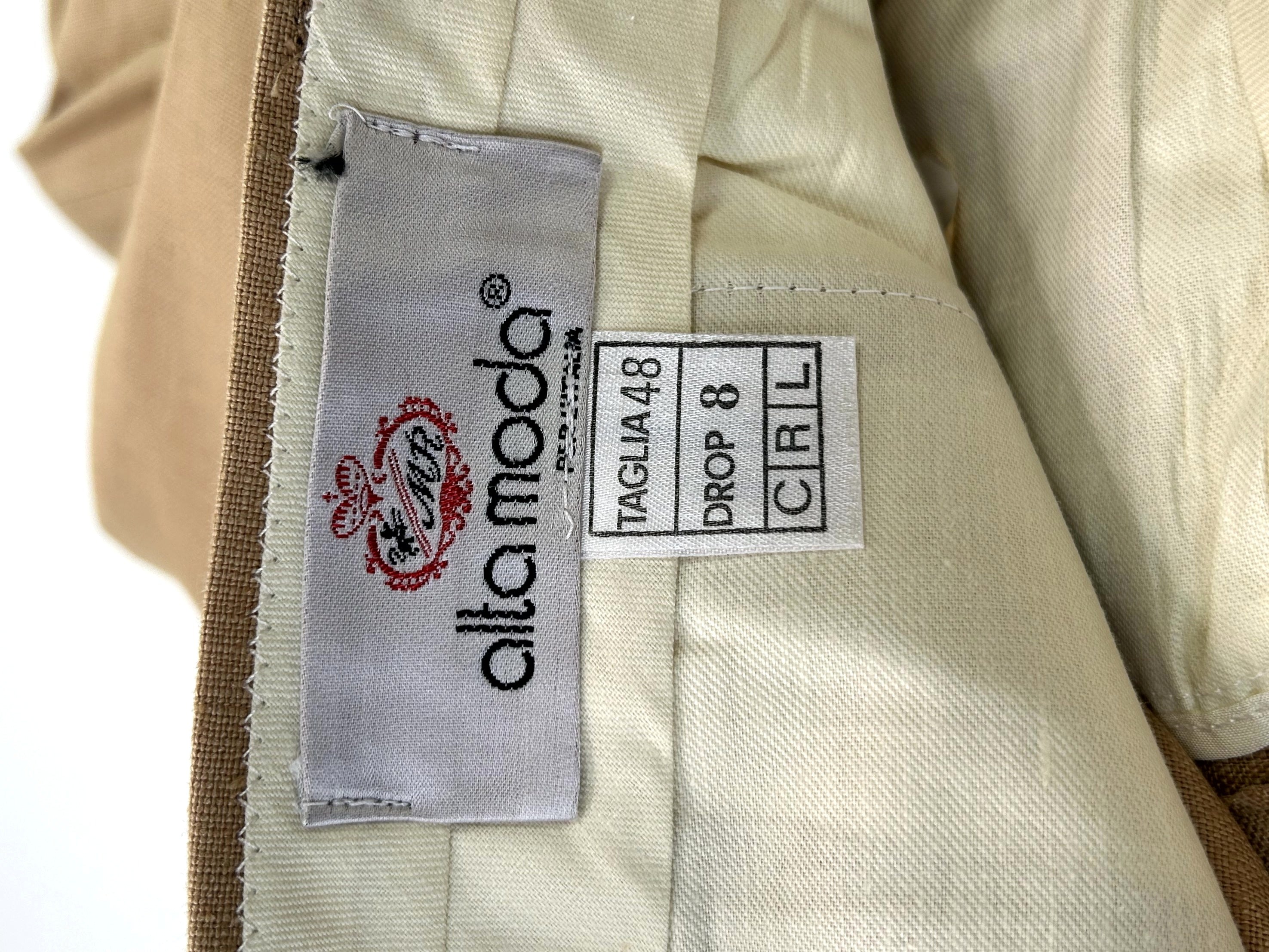 Pantalone Alexander marrone chiaro tabacco, etichetta brand