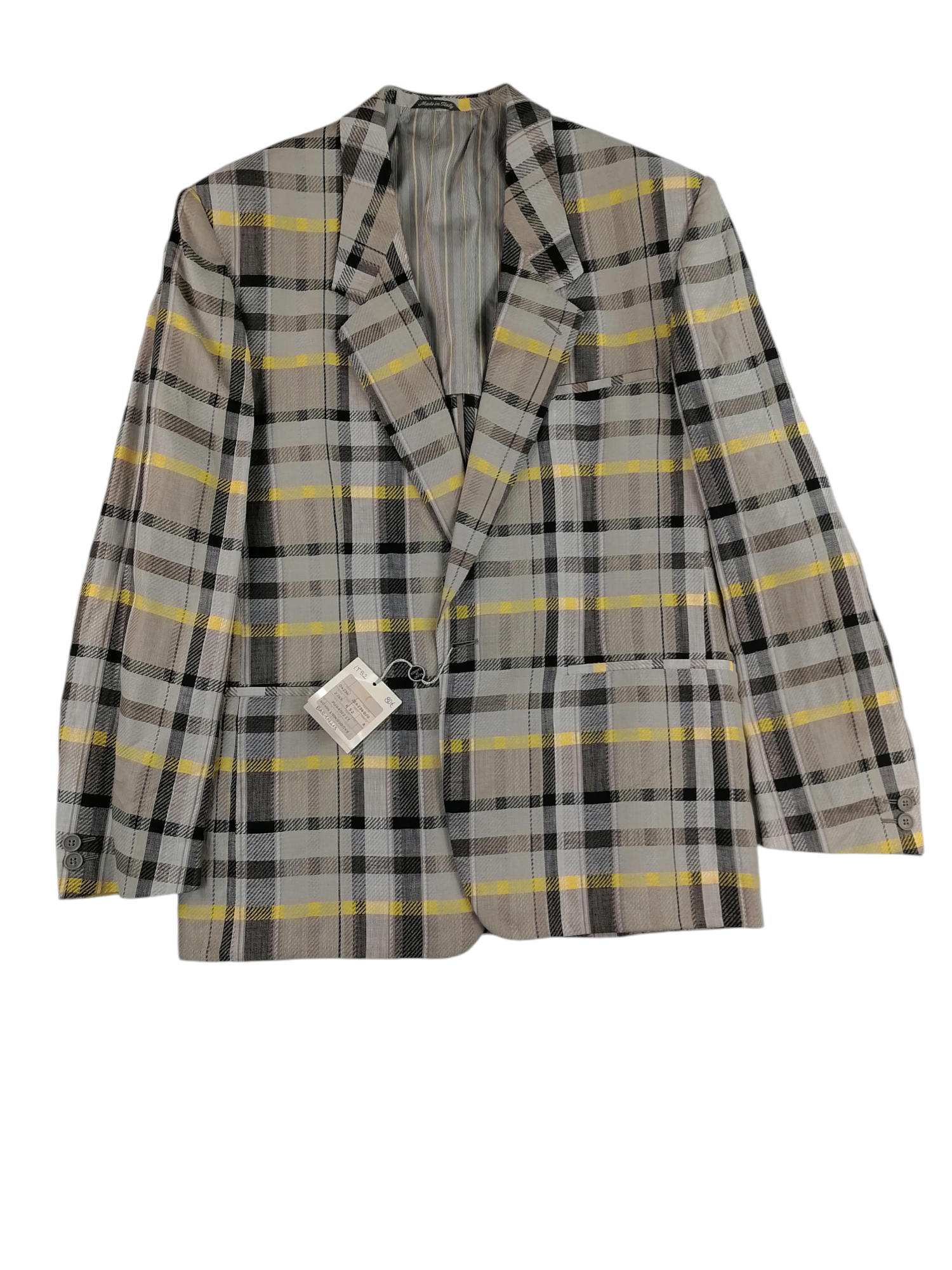 Giacca Lancio grigio nero giallo, taglia IT 52 — IlBotteghino