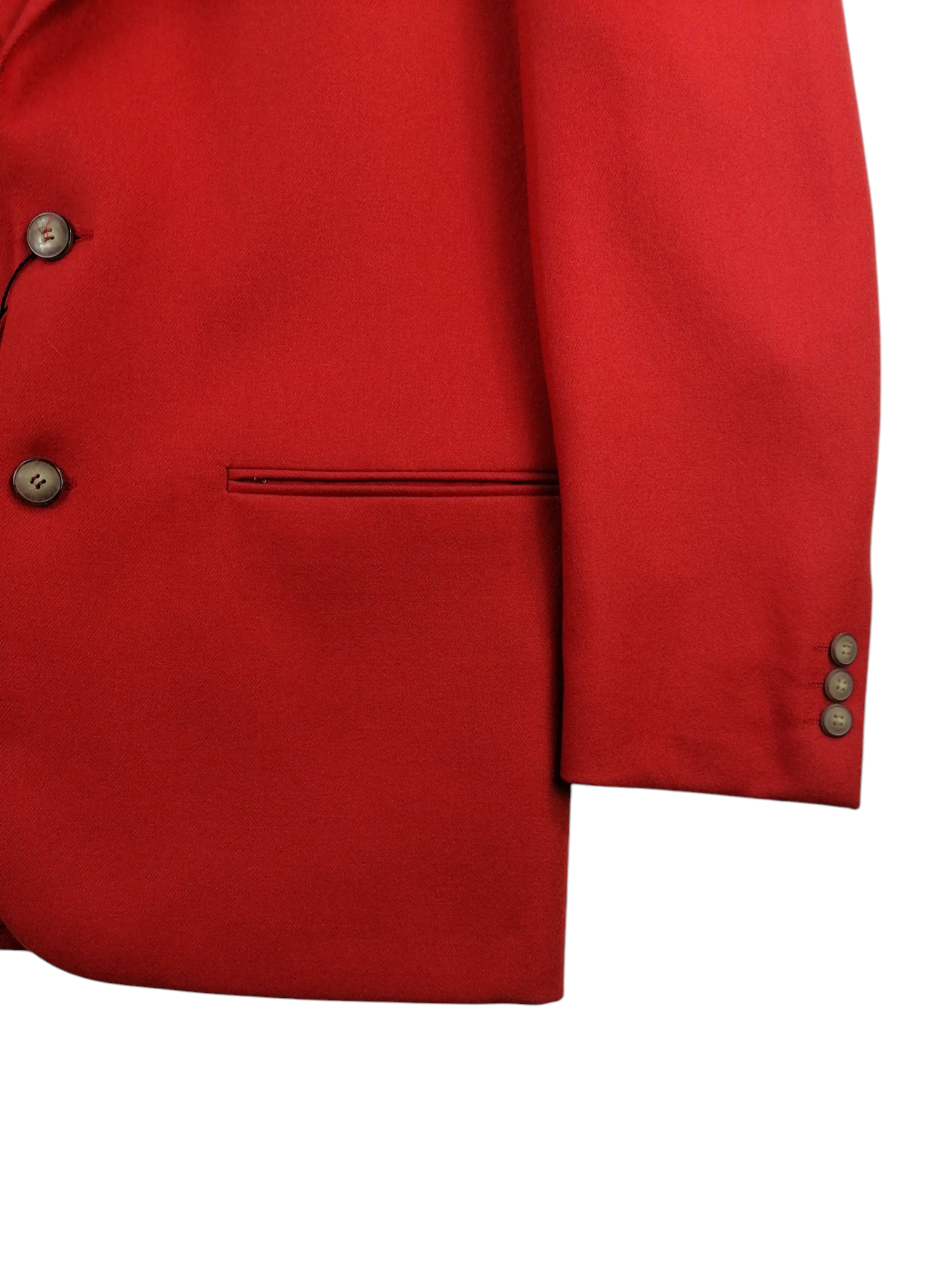 Millibar giacca rossa — dettaglio sartoriale — IlBotteghino