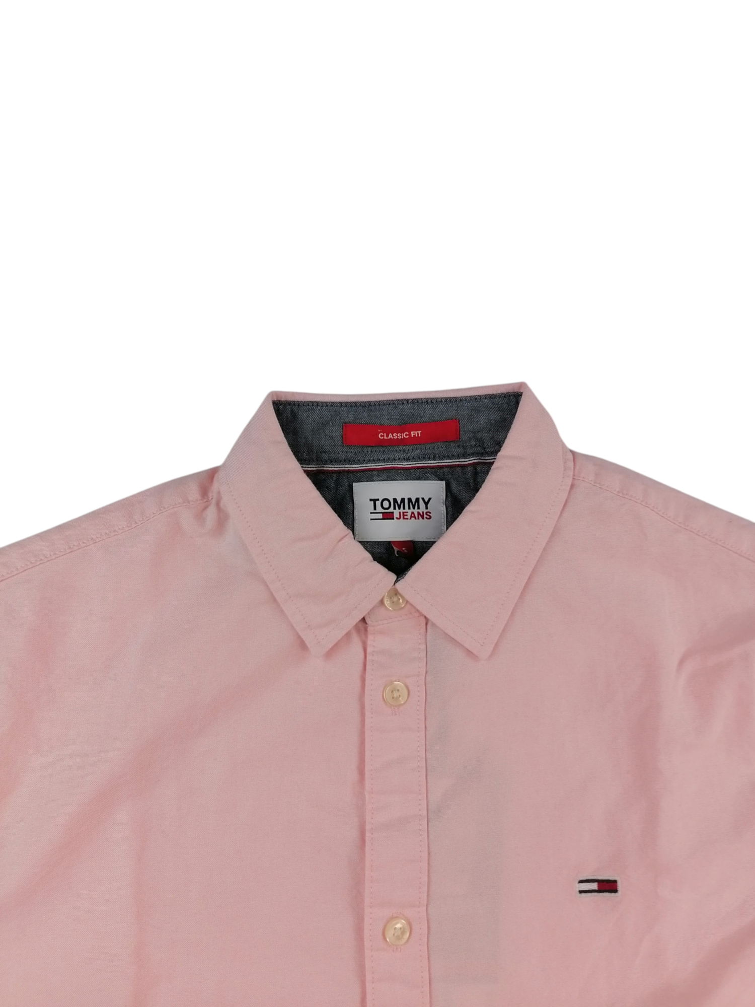 Tommy Jeans camicia S e L — dettaglio logo — IlBotteghino