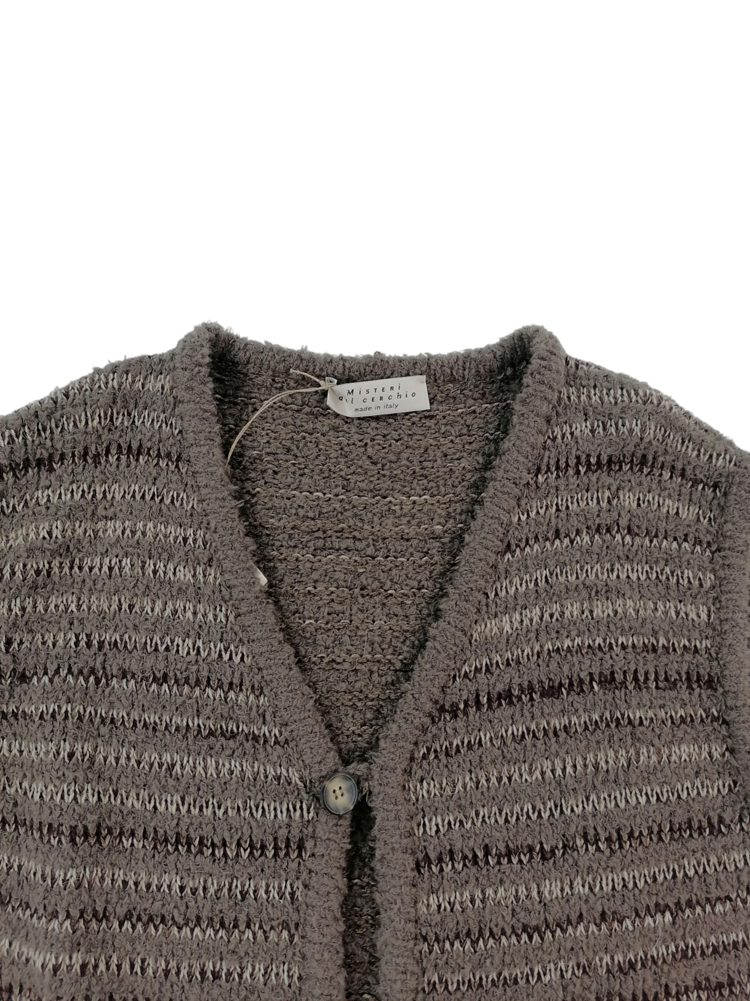 Misteri del Cerchio gilet felpato — dettaglio maglia — IlBotteghino