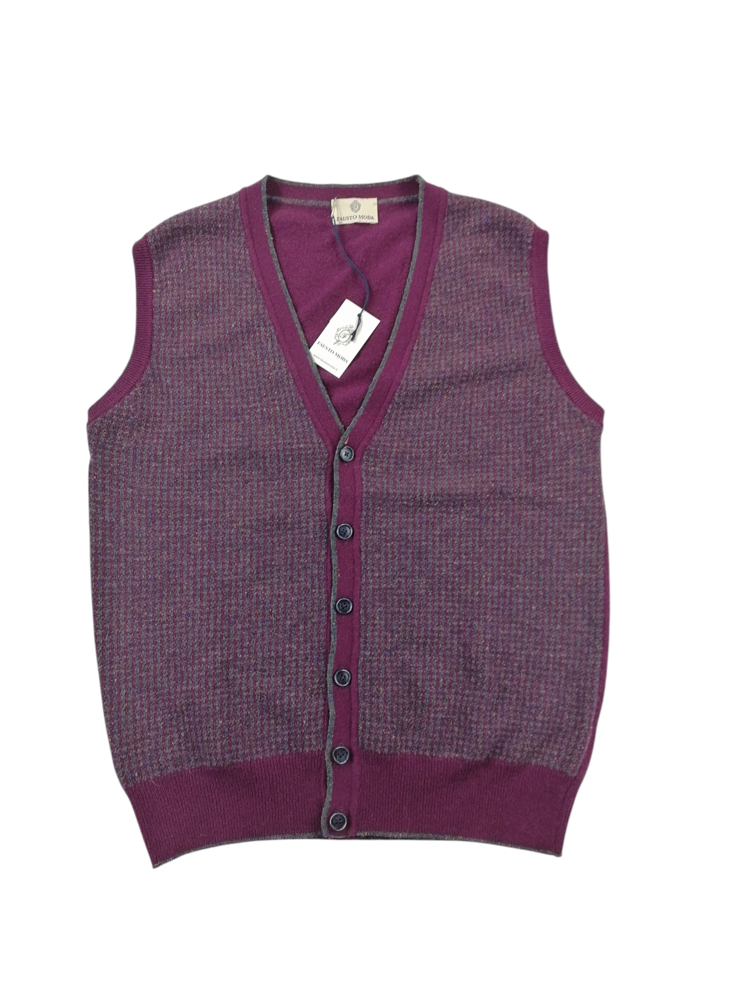 Gilet Fausto Moda lana e cachemire, taglia IT 48 — IlBotteghino