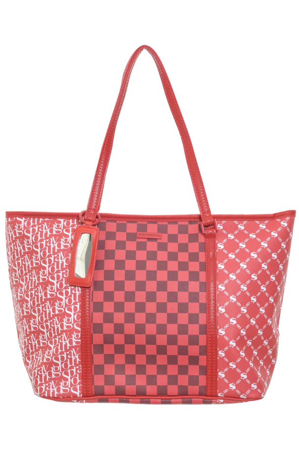 Borsa Sprayground rossa fantasia bianca — IlBotteghino