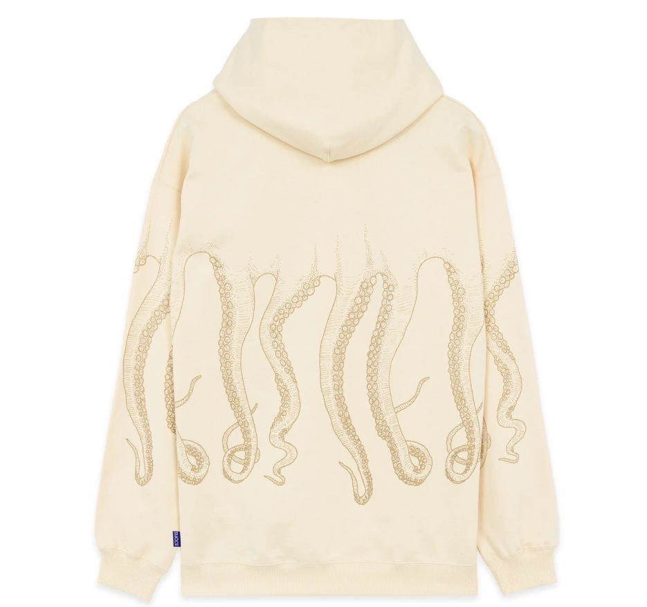 Octopus felpa bianca racing — pezzo unico d'archivio — IlBotteghino