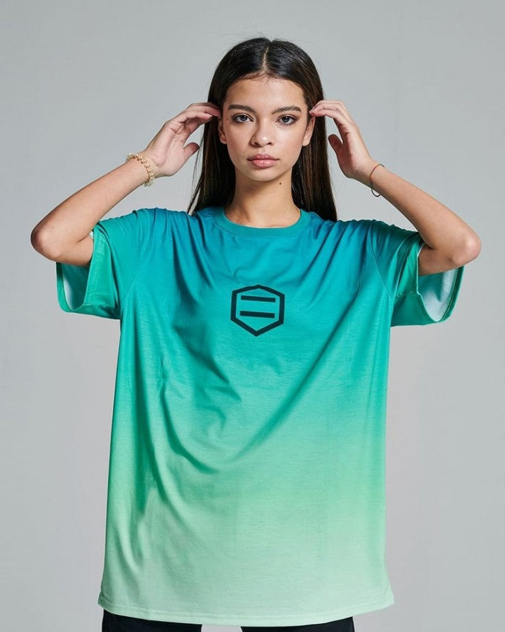 Dolly Noire t-shirt Gradient Logo verde — archivio moda — IlBotteghino