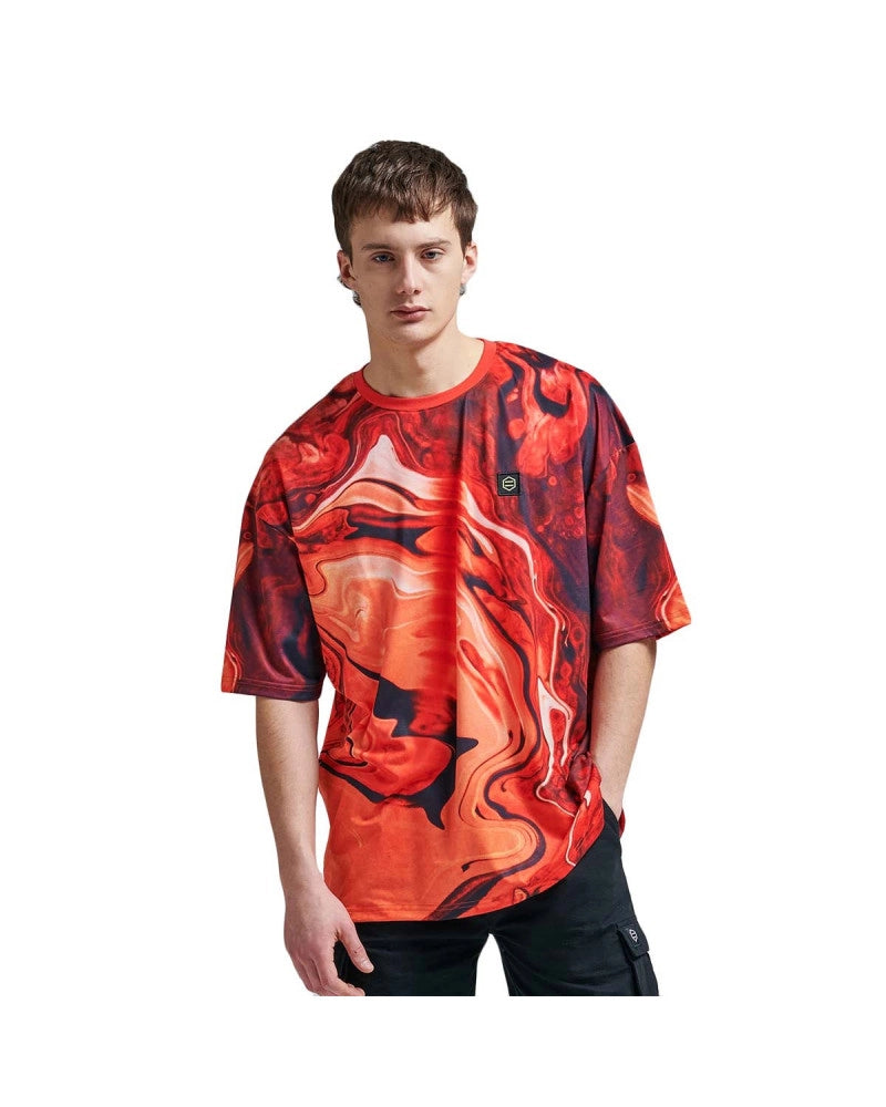 T-shirt Dolly Noire Blaster oversize rossa, taglia L — IlBotteghino