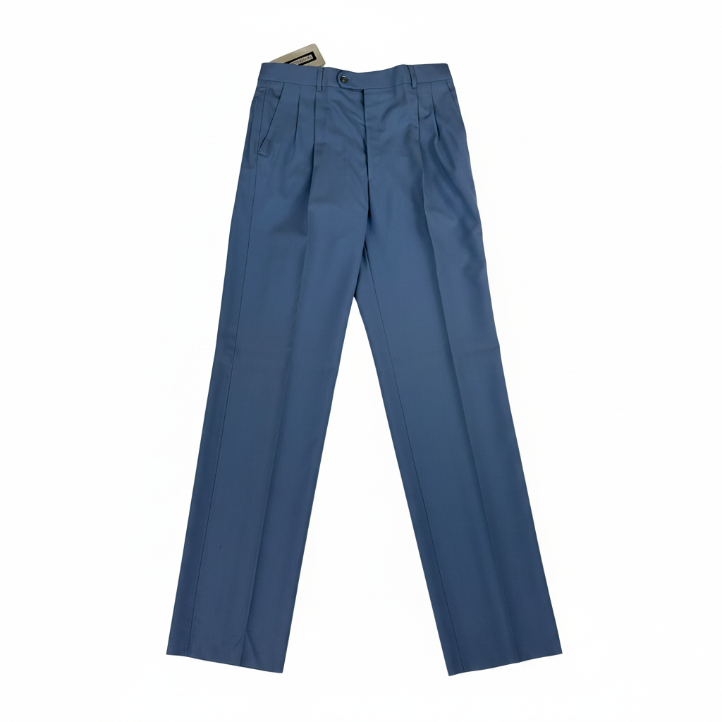 Pantalone Mavecon celeste in lana vergine, taglia IT 50 — IlBotteghino