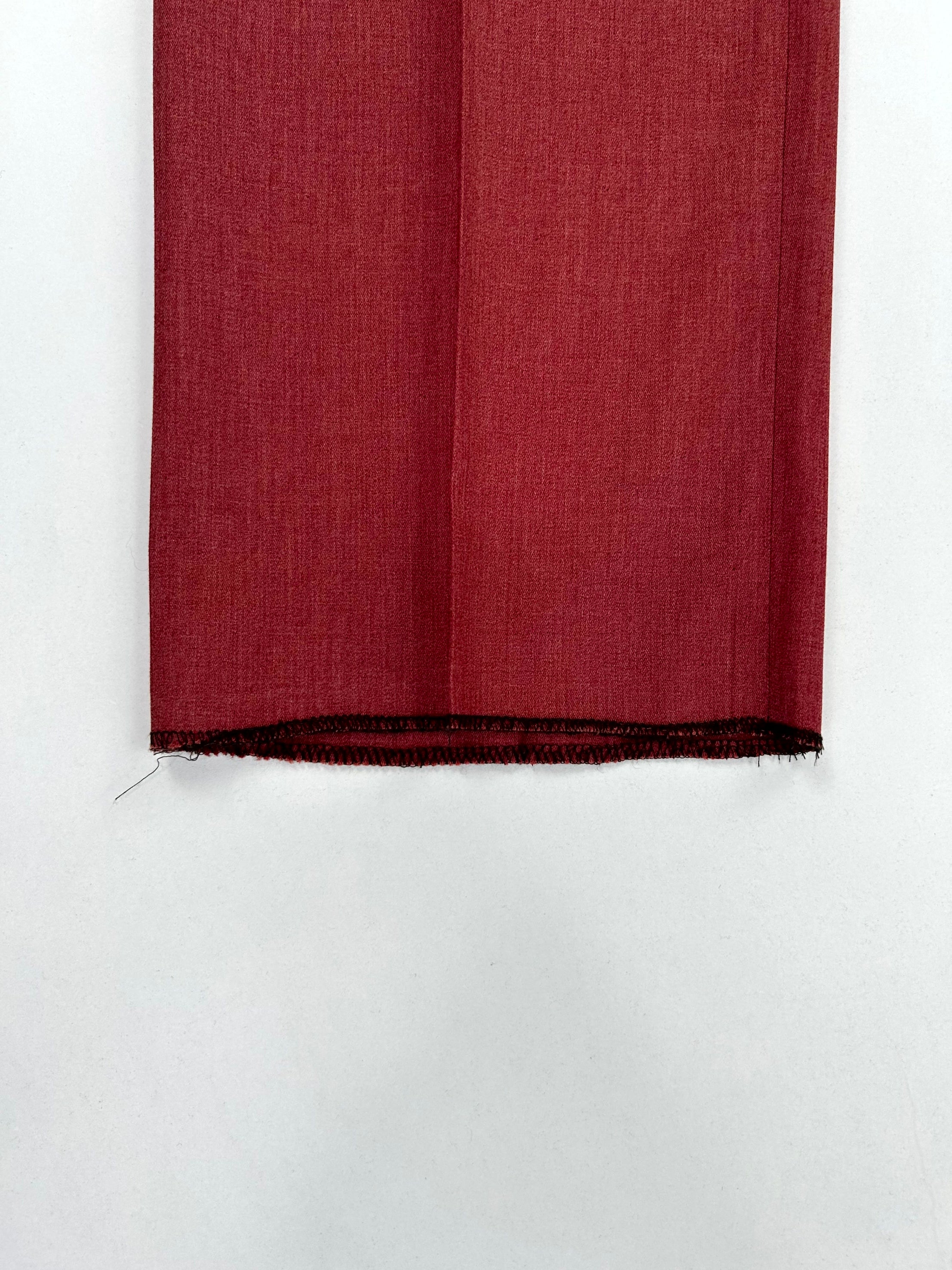 Berry London pantalone rosso — dettaglio tessuto — IlBotteghino