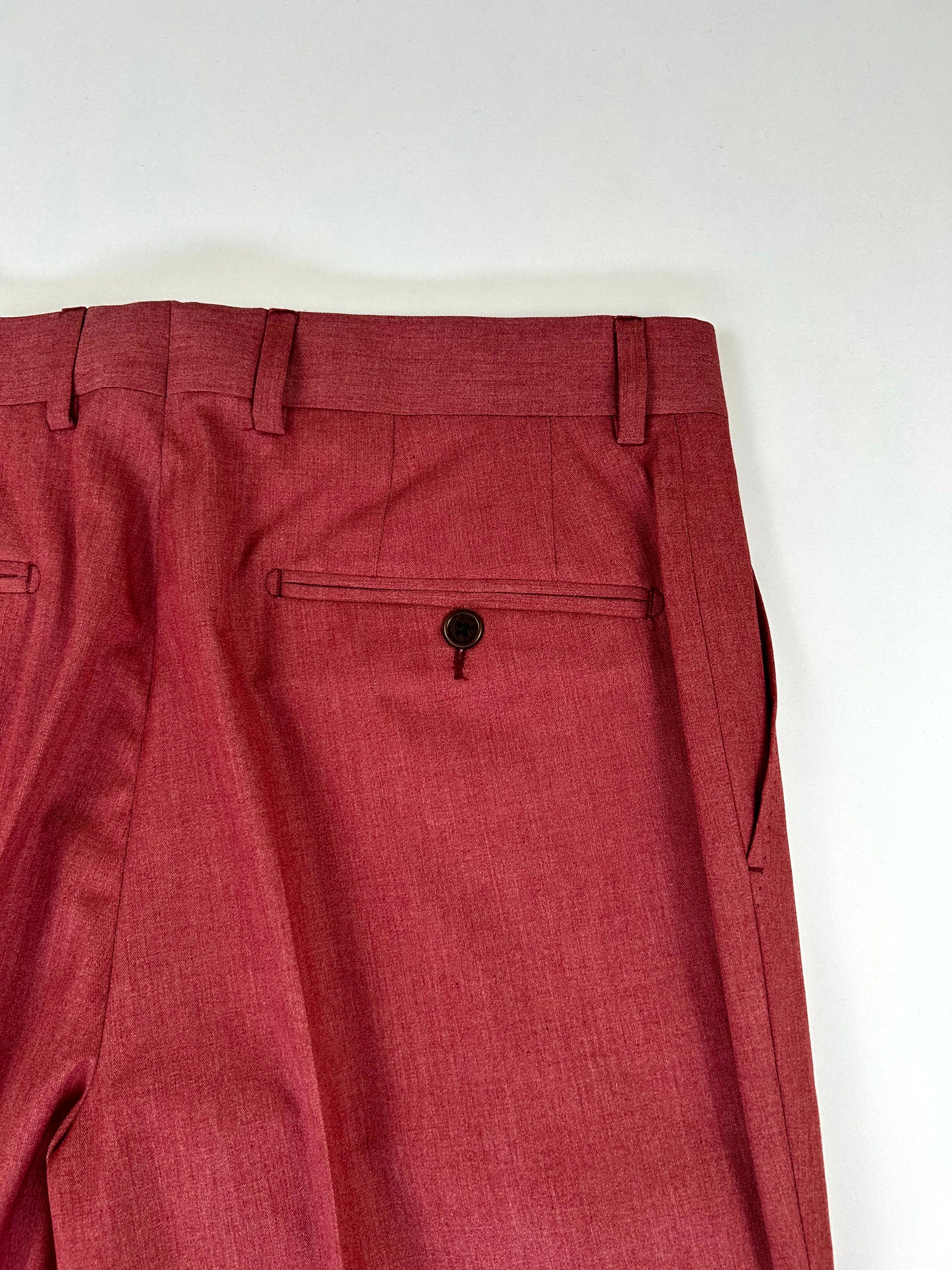 Berry London pantalone rosso — vista laterale — IlBotteghino