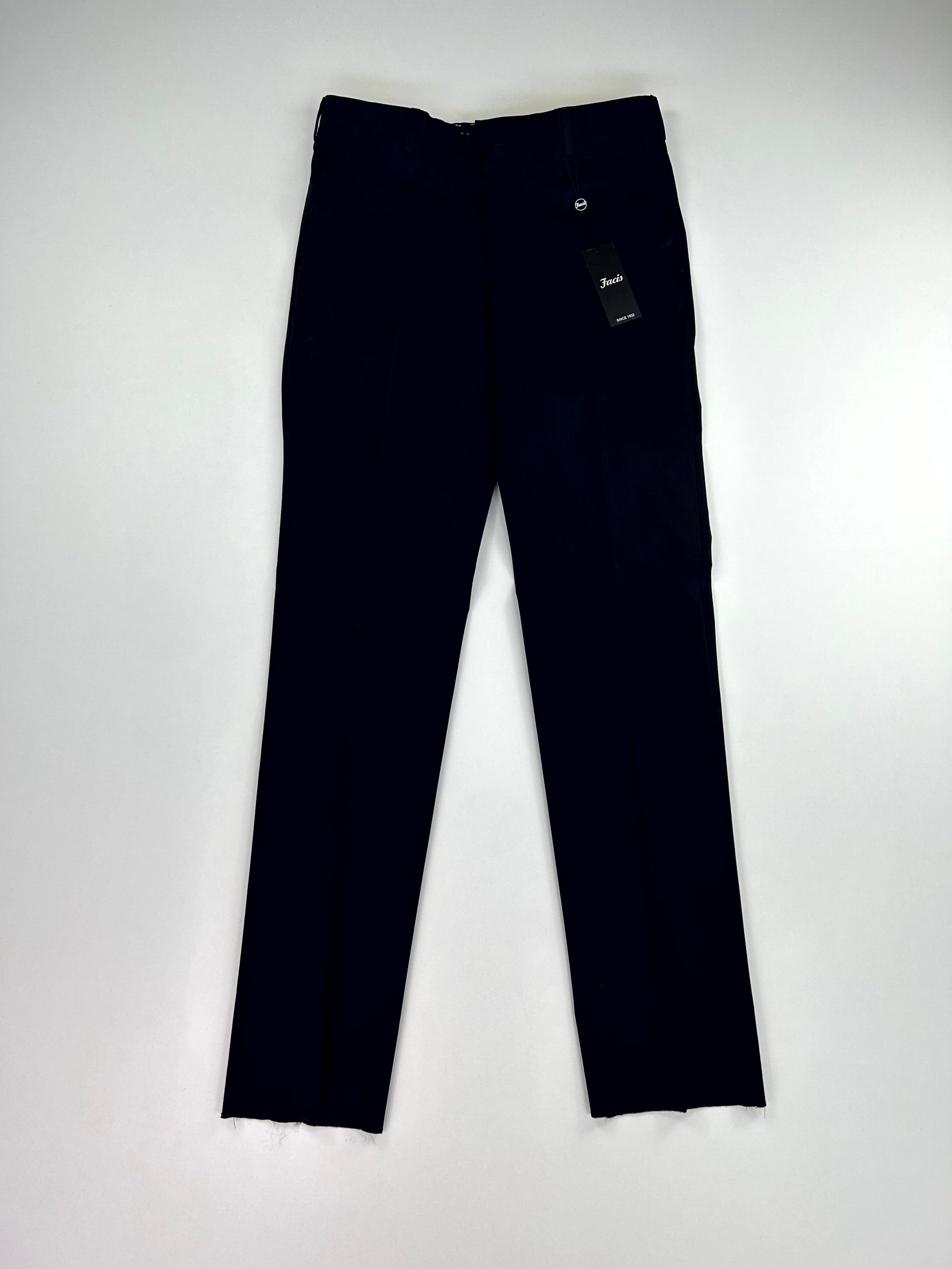 Pantalone Facis blu notte cotone, dettaglio tessuto