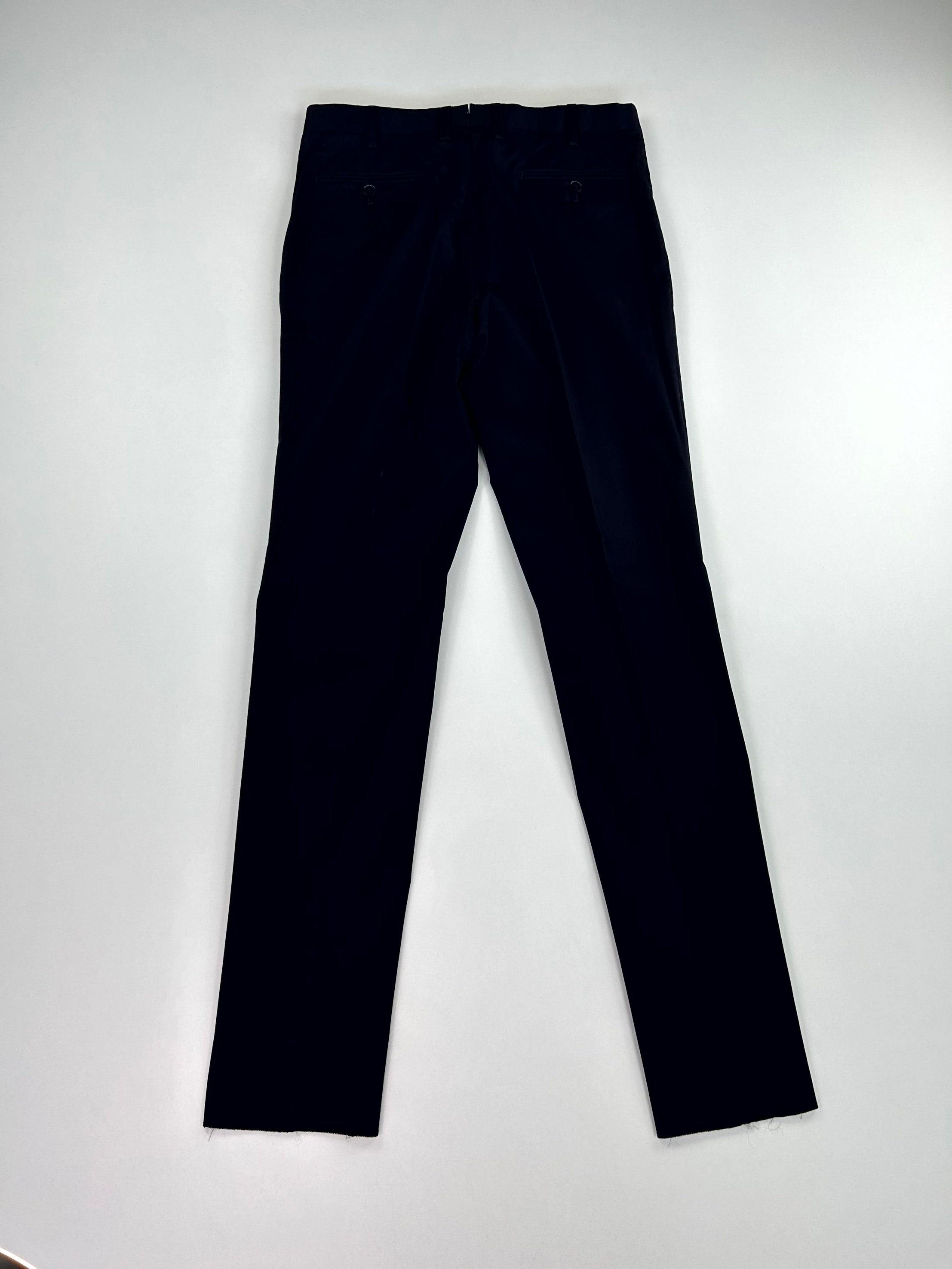 Pantalone Facis blu notte cotone, etichetta composizione