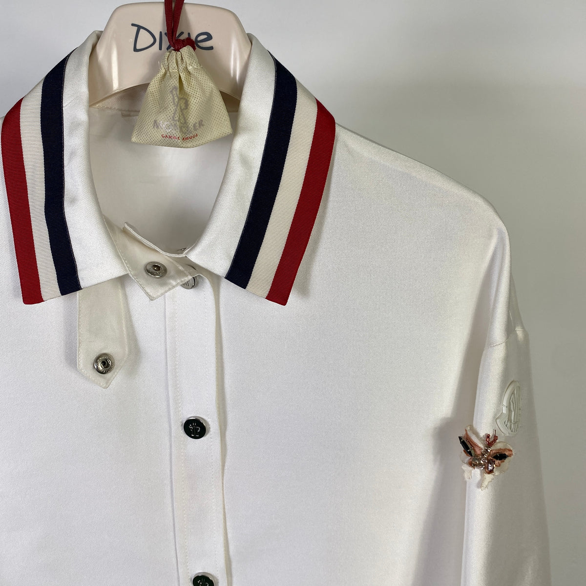 Moncler giacca seta bianca — pezzo unico d'archivio — IlBotteghino