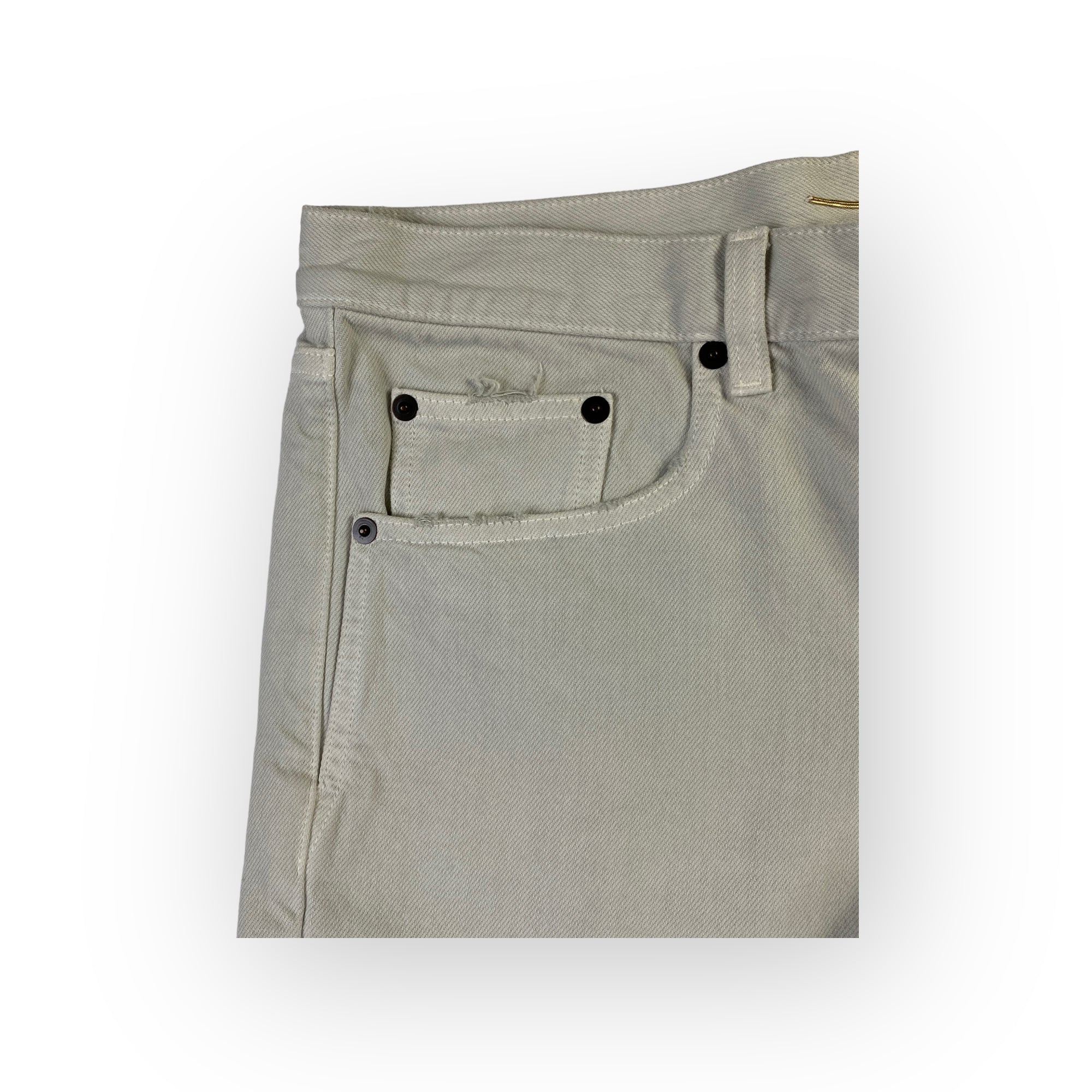 Saint Laurent jeans ghiaccio strappi — denim di lusso d'archivio — IlBotteghino