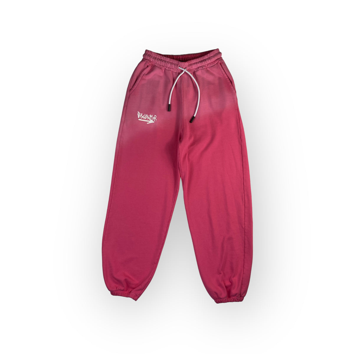 Pantalone tuta Disclaimer rosa con sfumature, taglia L — IlBotteghino