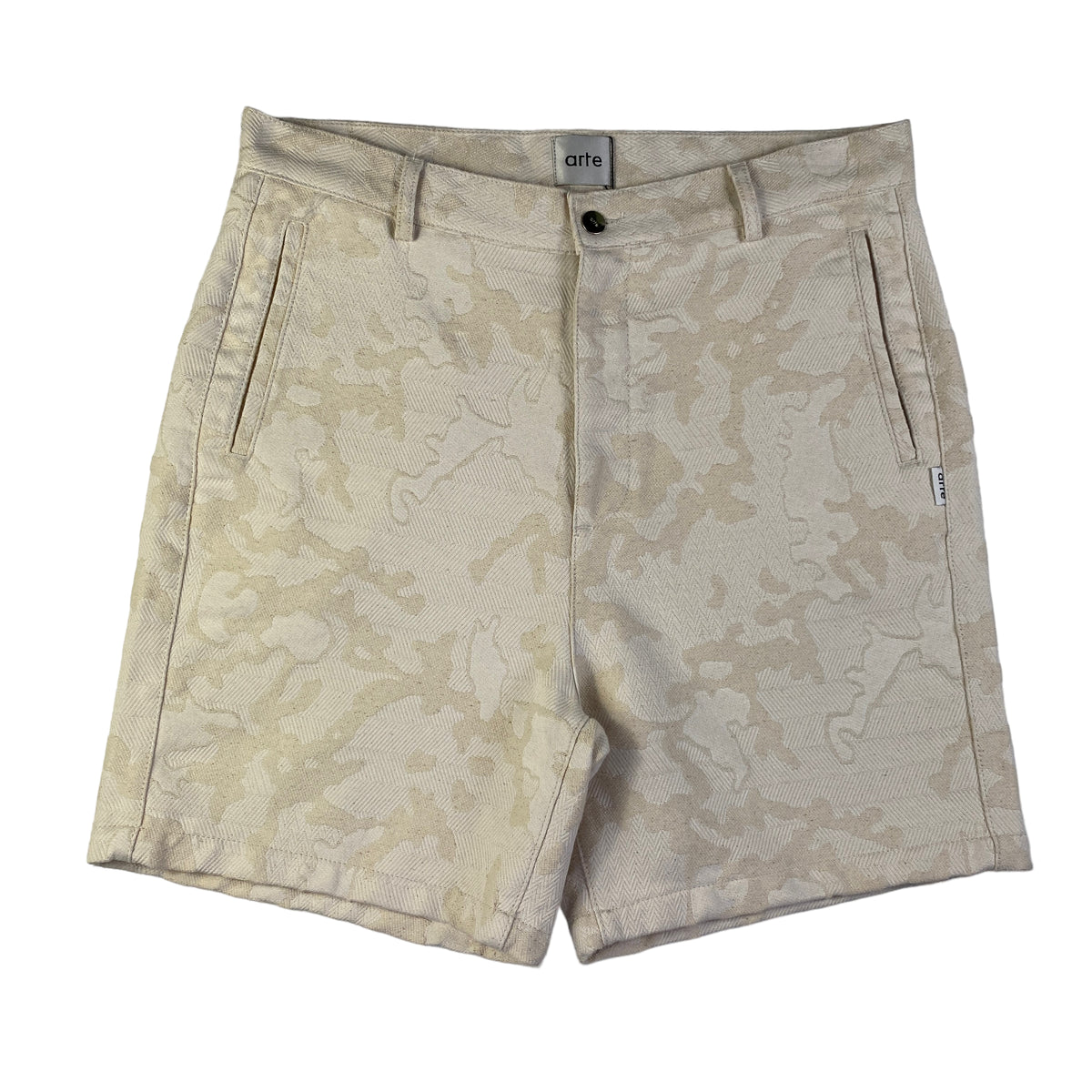Short Arte bianco fantasia mimetica, taglia US 34 — IlBotteghino