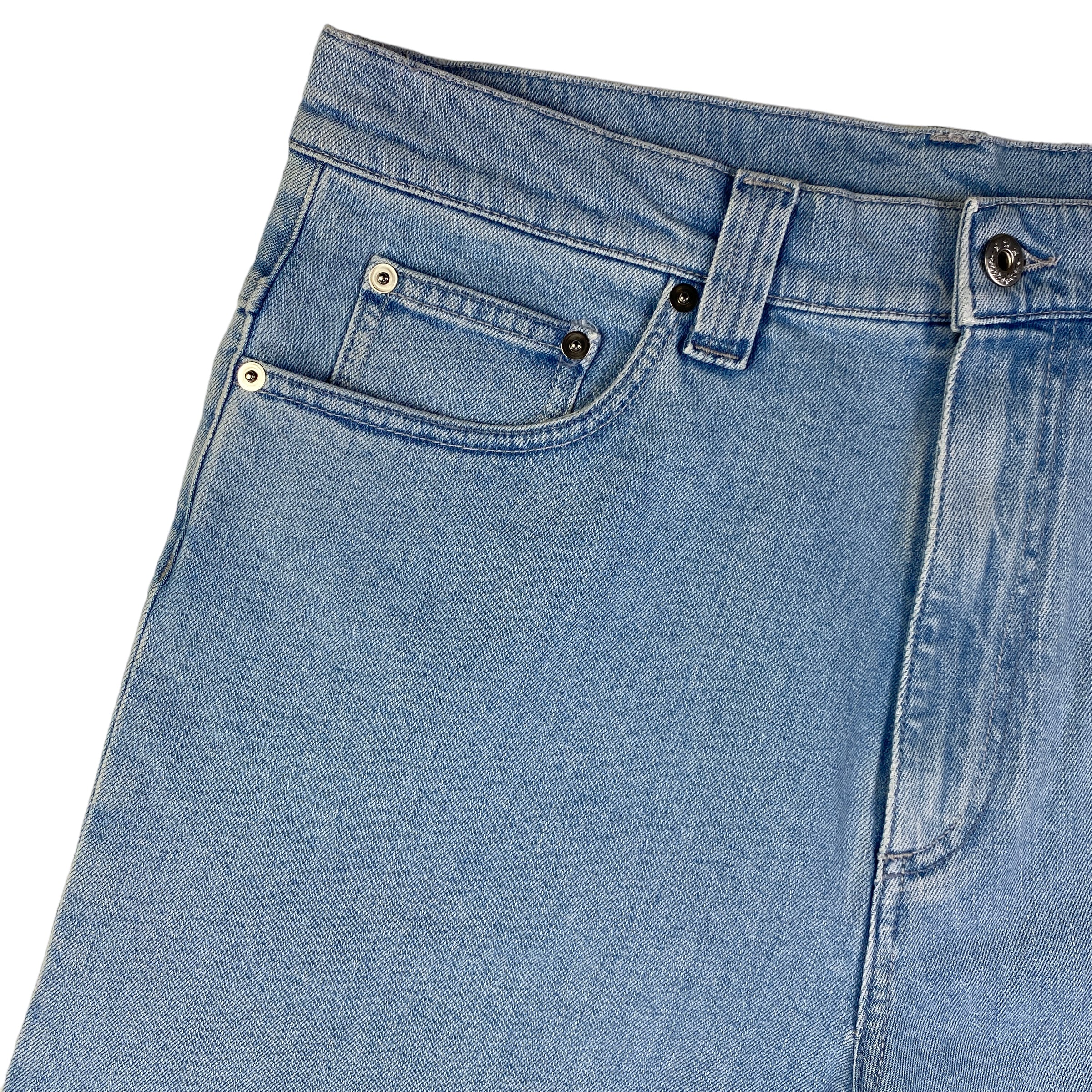 IlBotteghino short jeans light blue — dettaglio etichetta logo — IlBotteghino