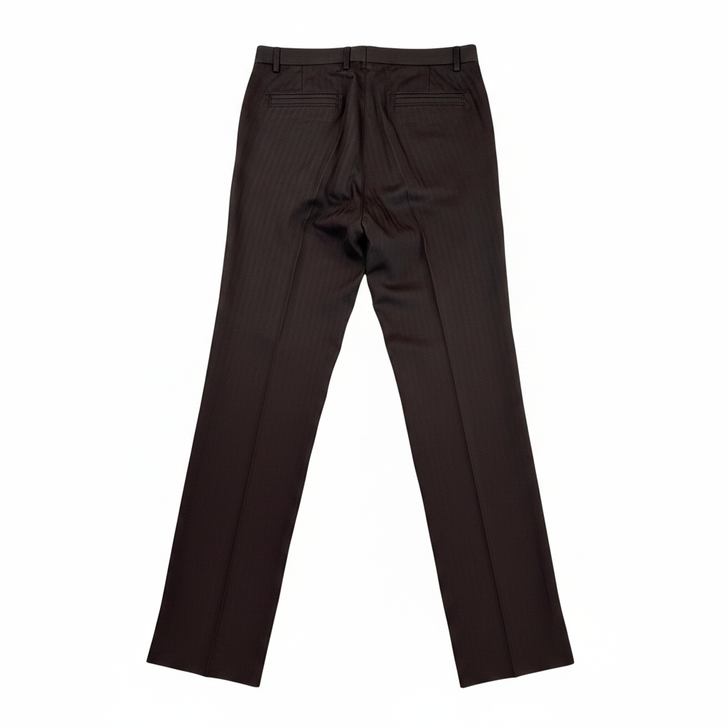 Pantalone marrone gessato — puro cotone — IlBotteghino
