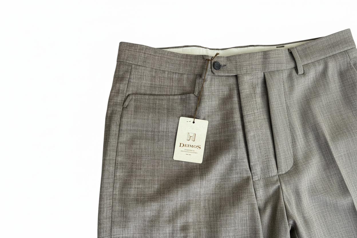 Deimos pantalone beige — dettaglio tasca — IlBotteghino