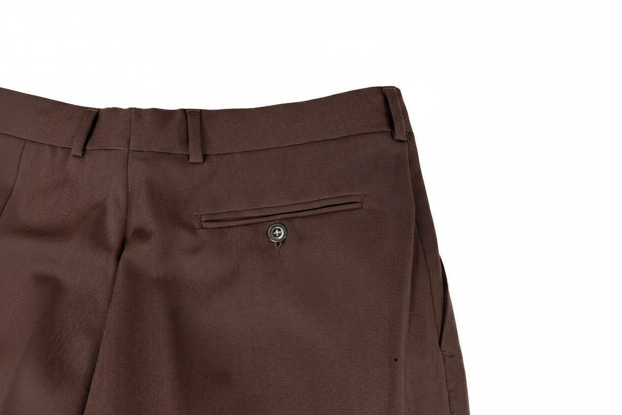 Erremme pantalone marrone — dettaglio pinces — IlBotteghino