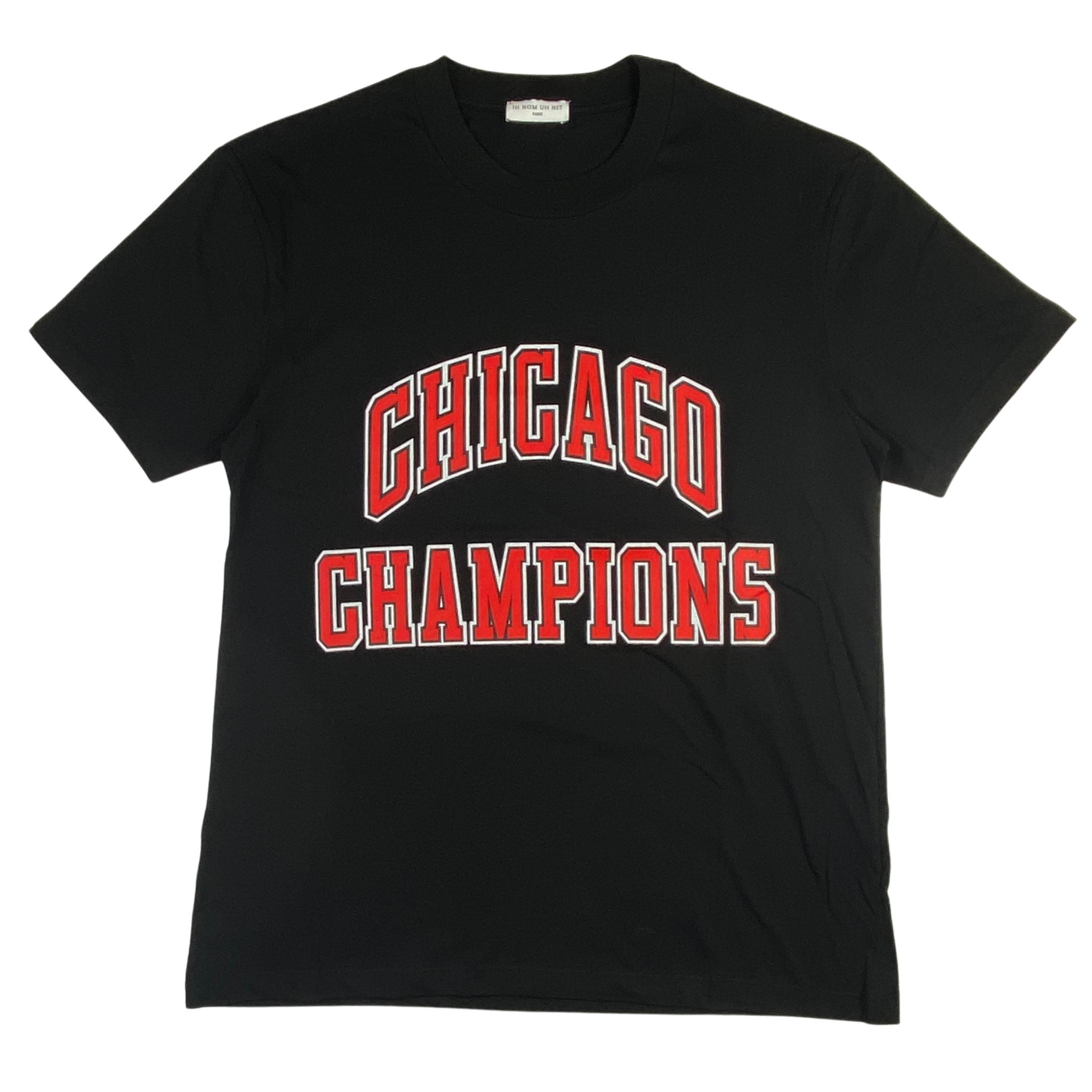 T-shirt Ih Nom Uh Nit nera Chicago Champions numero 23, taglie S-XL — IlBotteghino