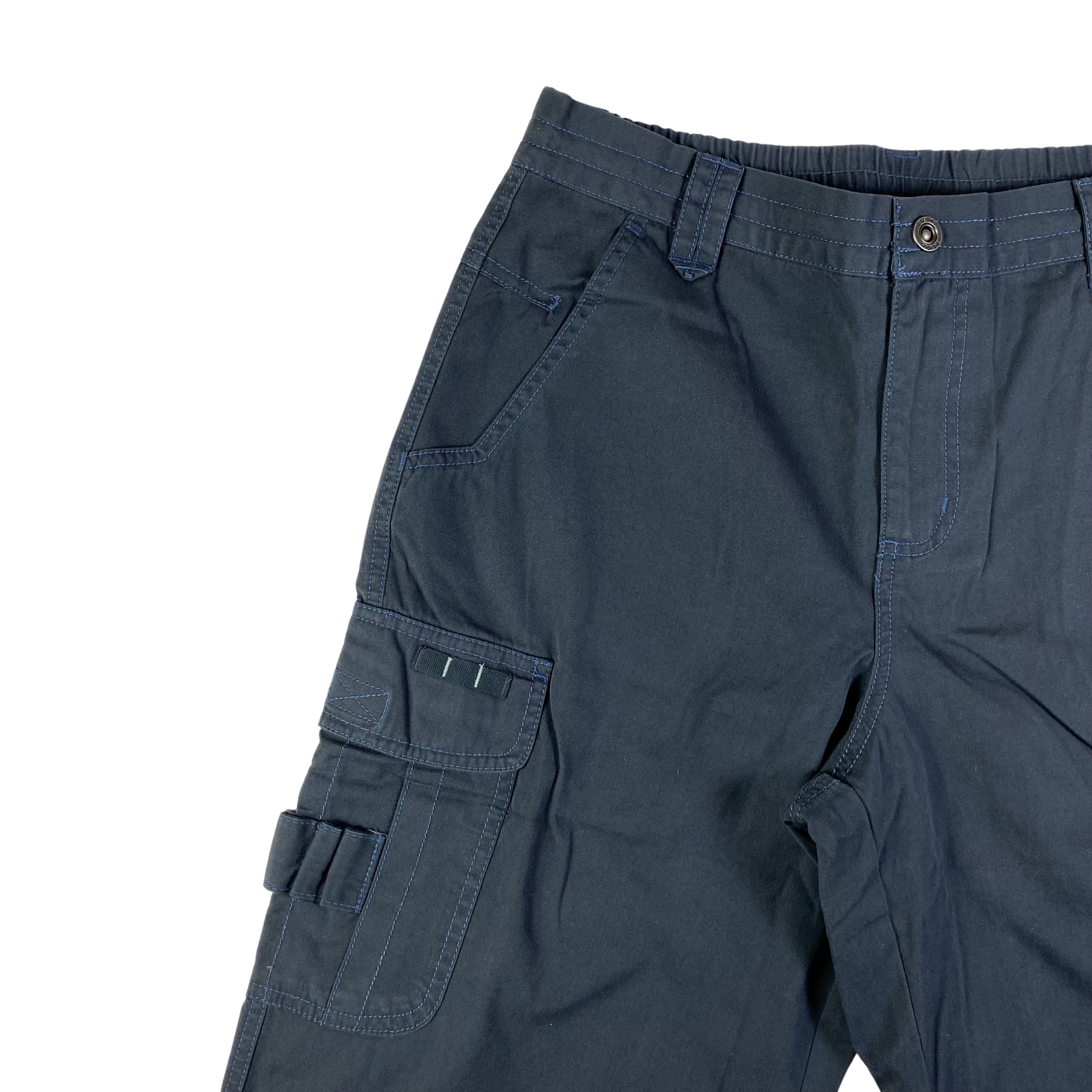 Adidas pantaloncini cargo blu scuro — archivio moda streetwear — IlBotteghino