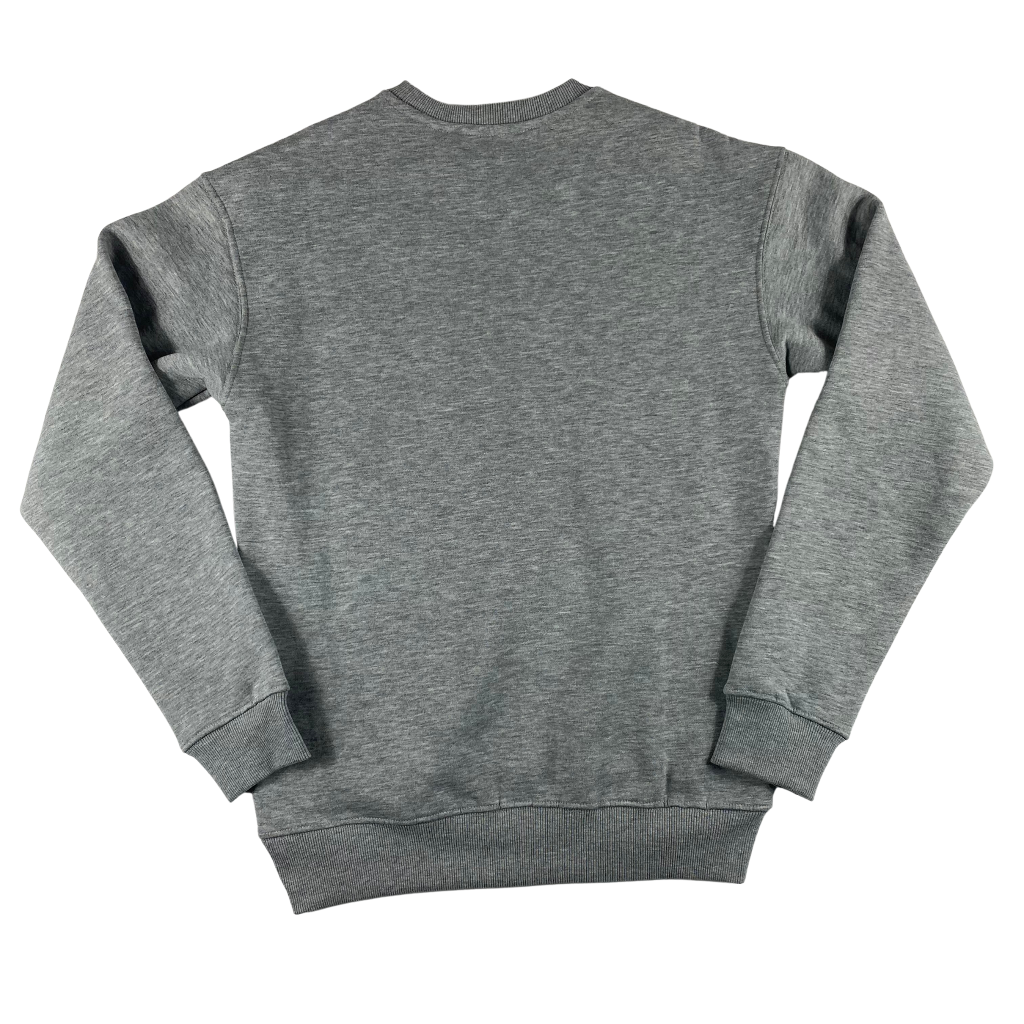 MSGM Milano felpa grigia logo nero — streetwear italiano d'archivio — IlBotteghino