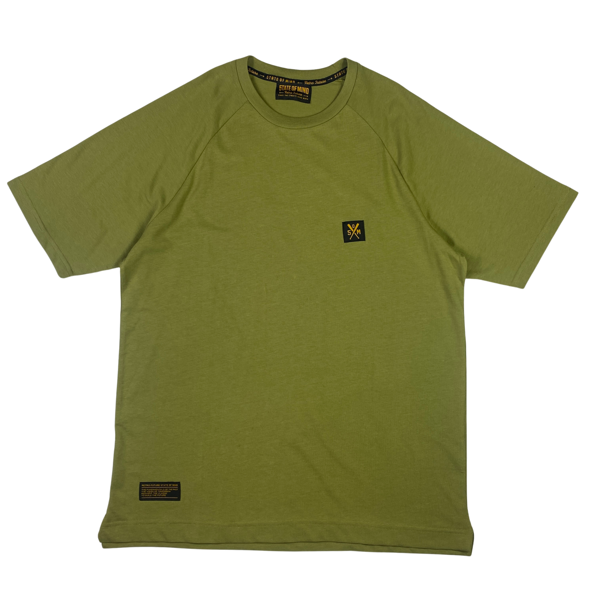 T-shirt State of Mind verde chiaro con logo, taglie M e L — IlBotteghino