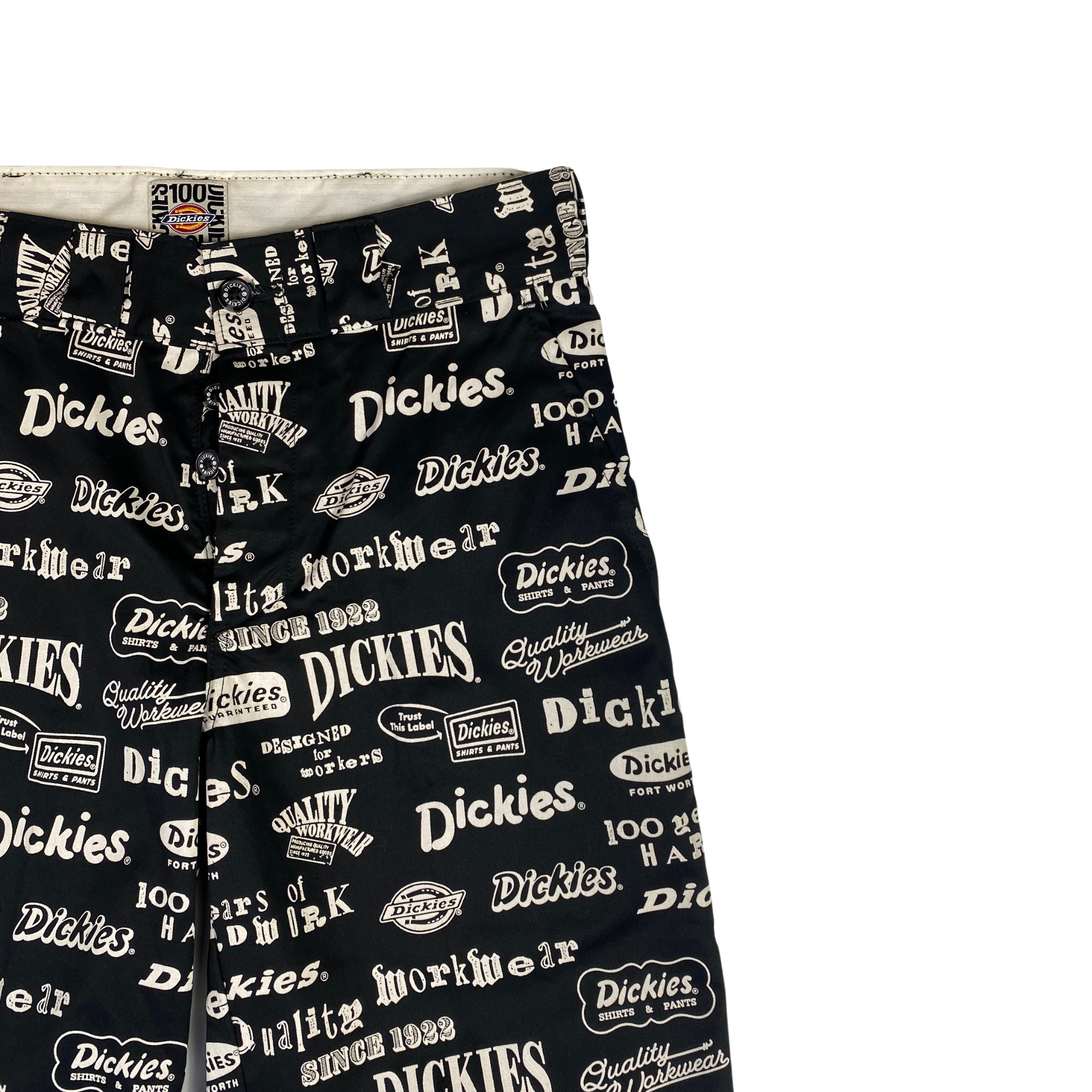 Dickies pantalone nero loghi — streetwear d'archivio — IlBotteghino