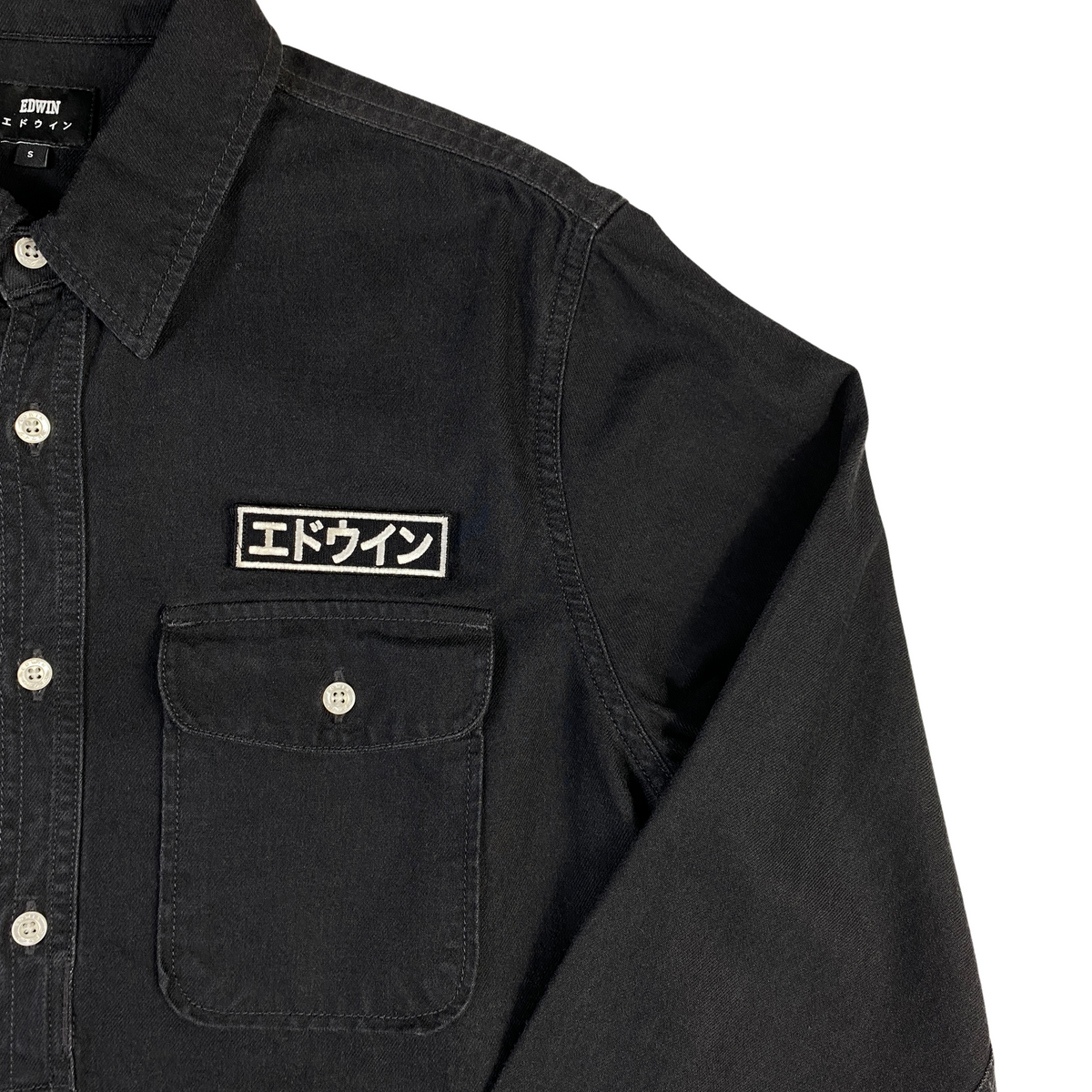 Edwin camicia nera — streetwear d'archivio — IlBotteghino