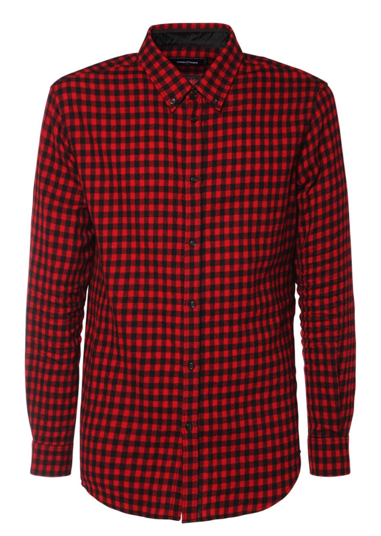 Camicia Dsquared2 in flanella a scacchi rossi e neri, taglia IT 48 — IlBotteghino