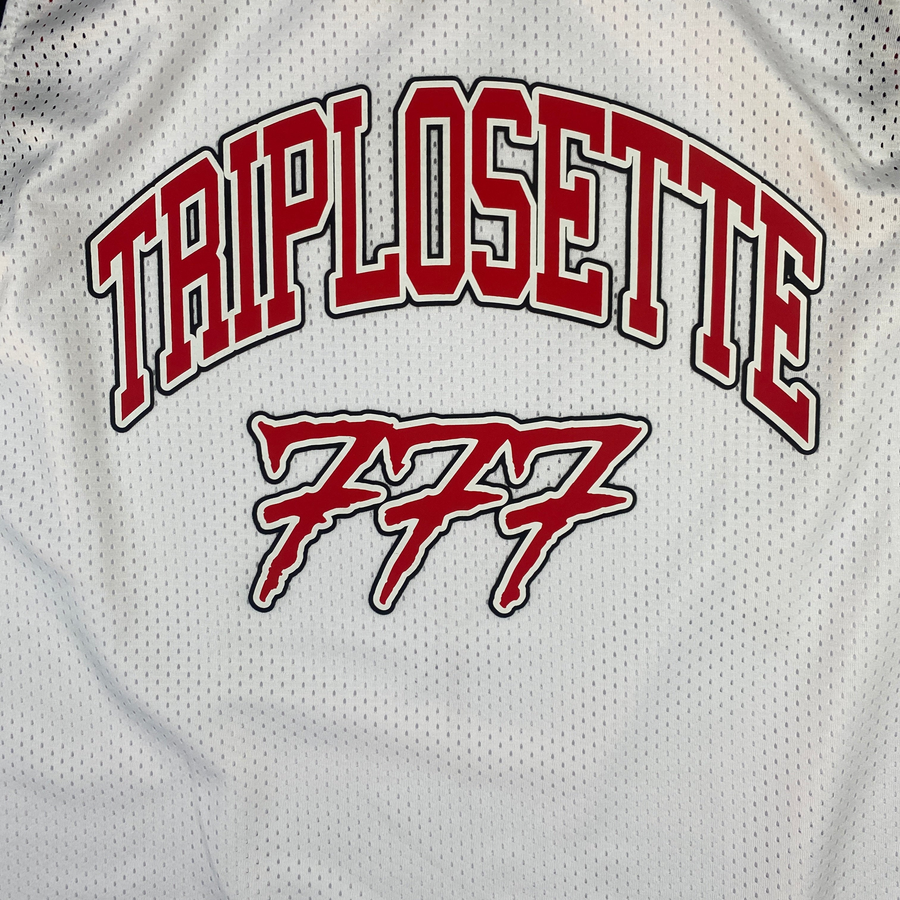 777 canotta basket bianca e rossa — streetwear d'archivio — IlBotteghino