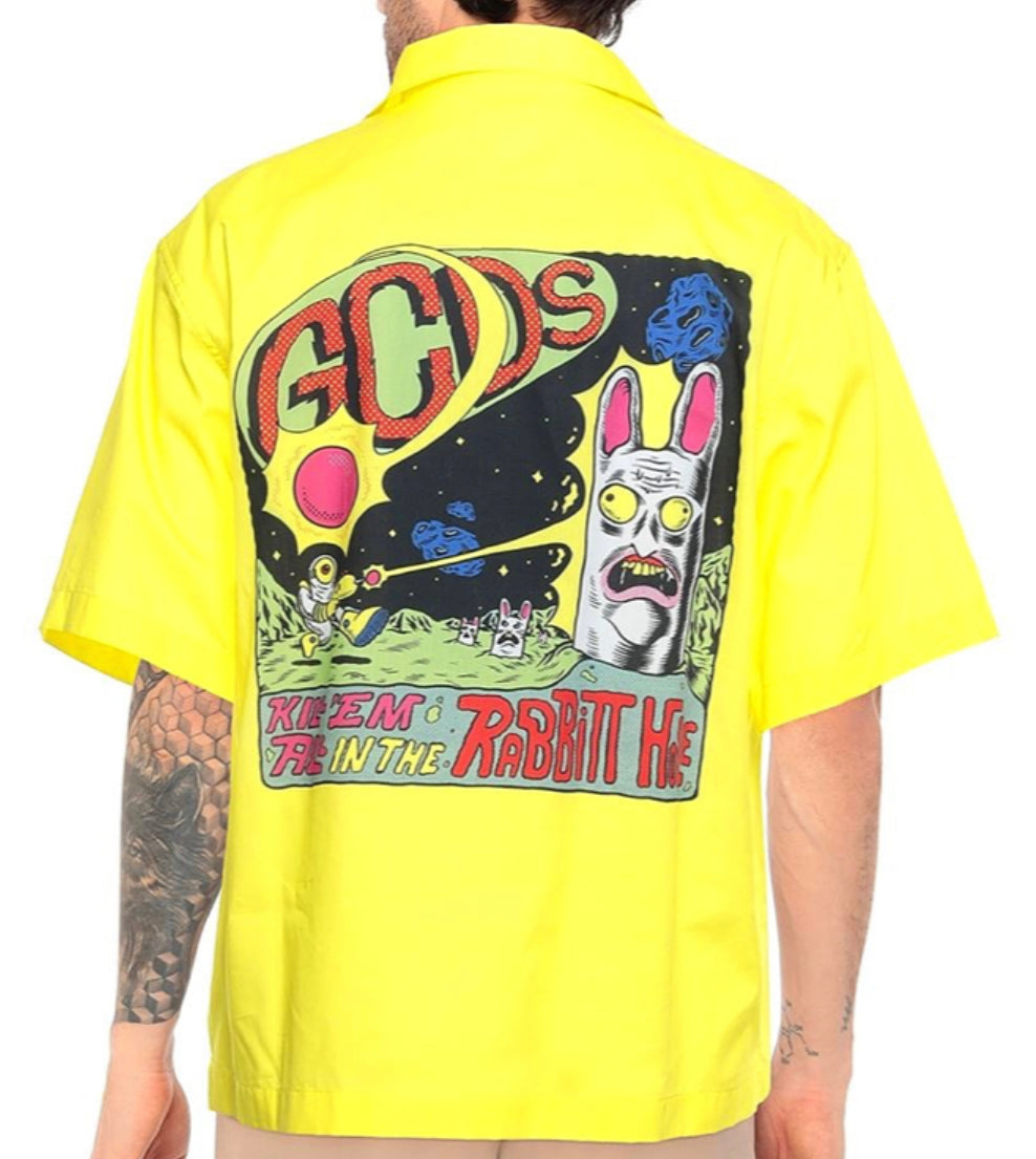 GCDS camicia gialla fantasia — pezzo unico d'archivio — IlBotteghino