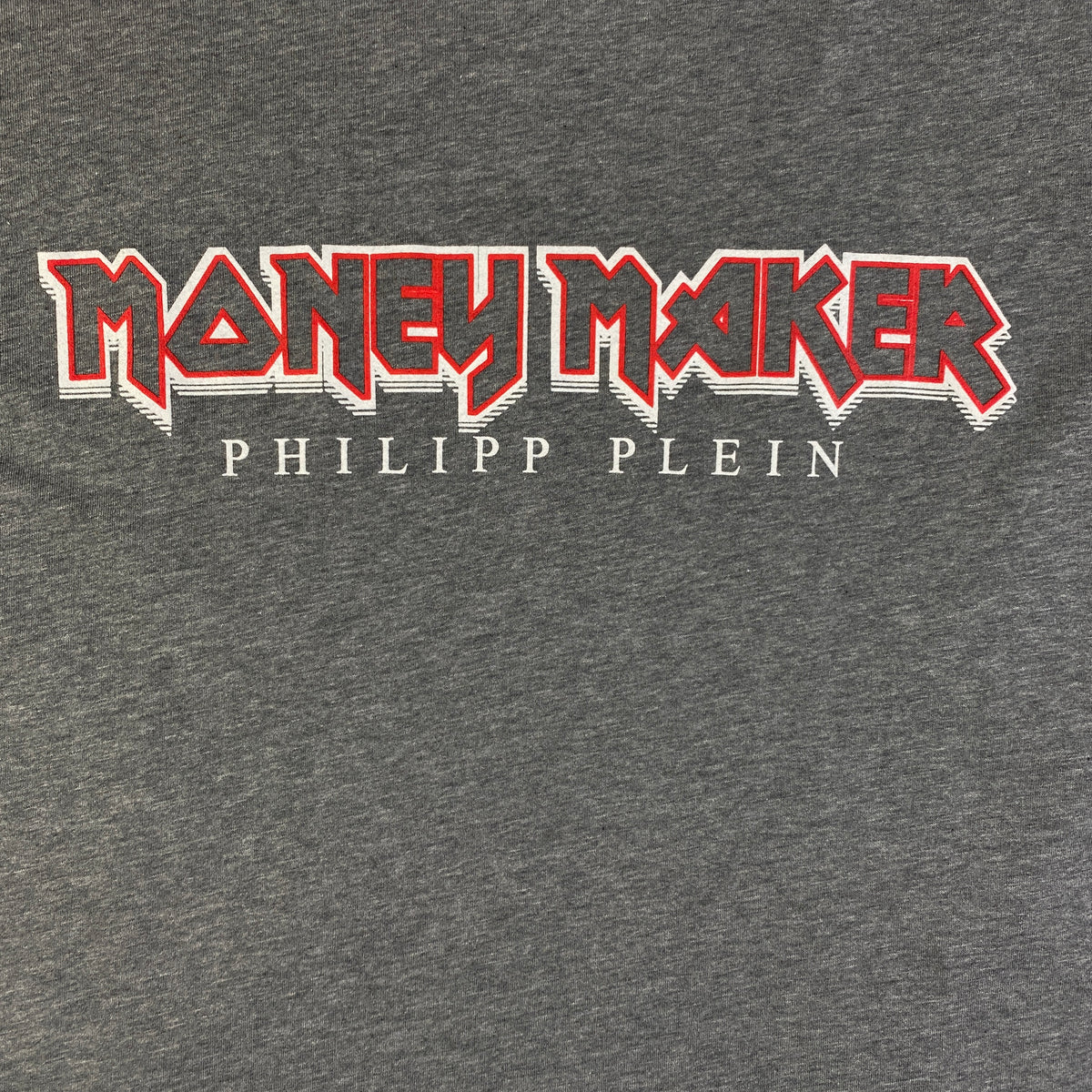 T-shirt Philipp Plein Money Maker grigia da uomo, dettaglio manica