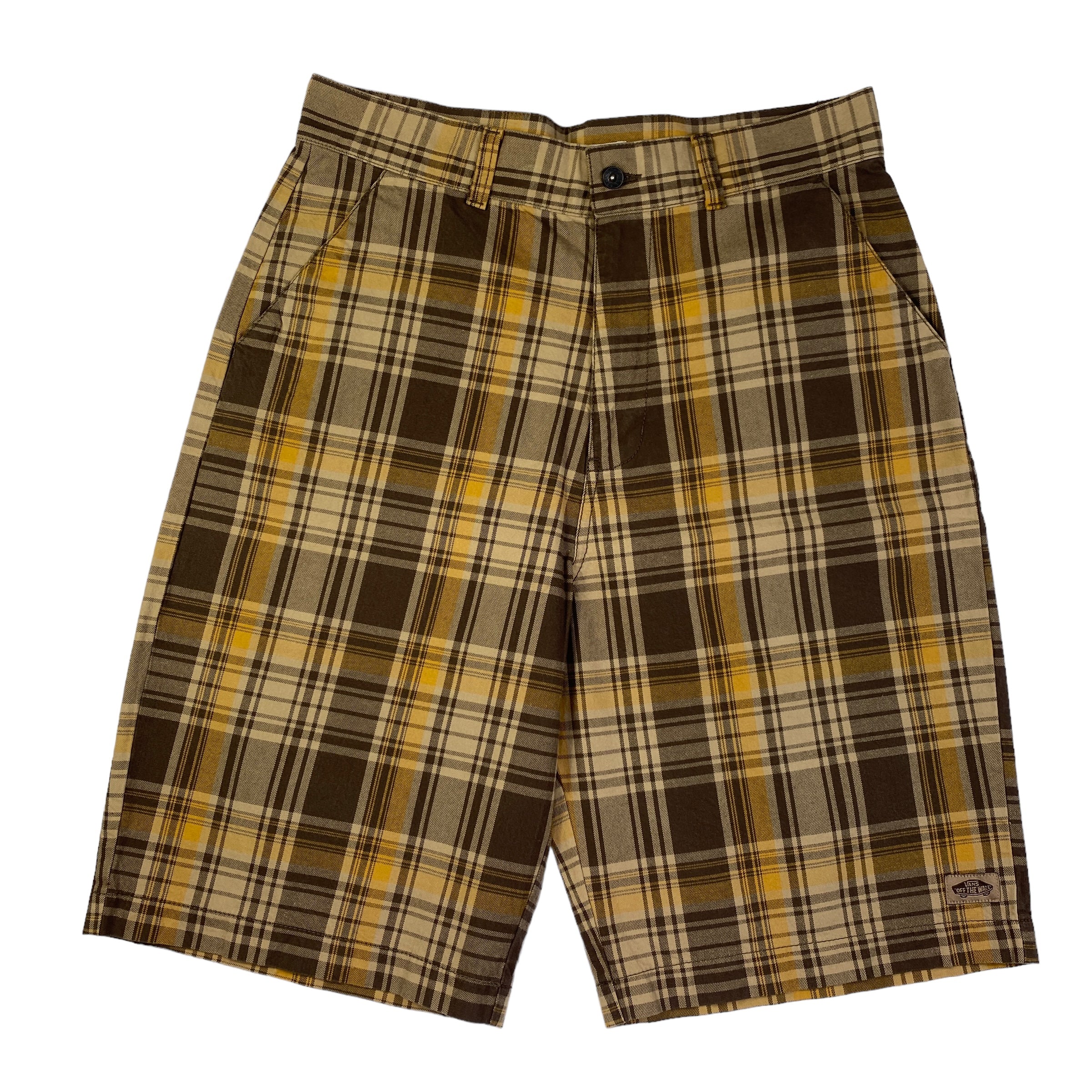 Short Vans a quadri giallo, taglie US 30 e US 32 — IlBotteghino
